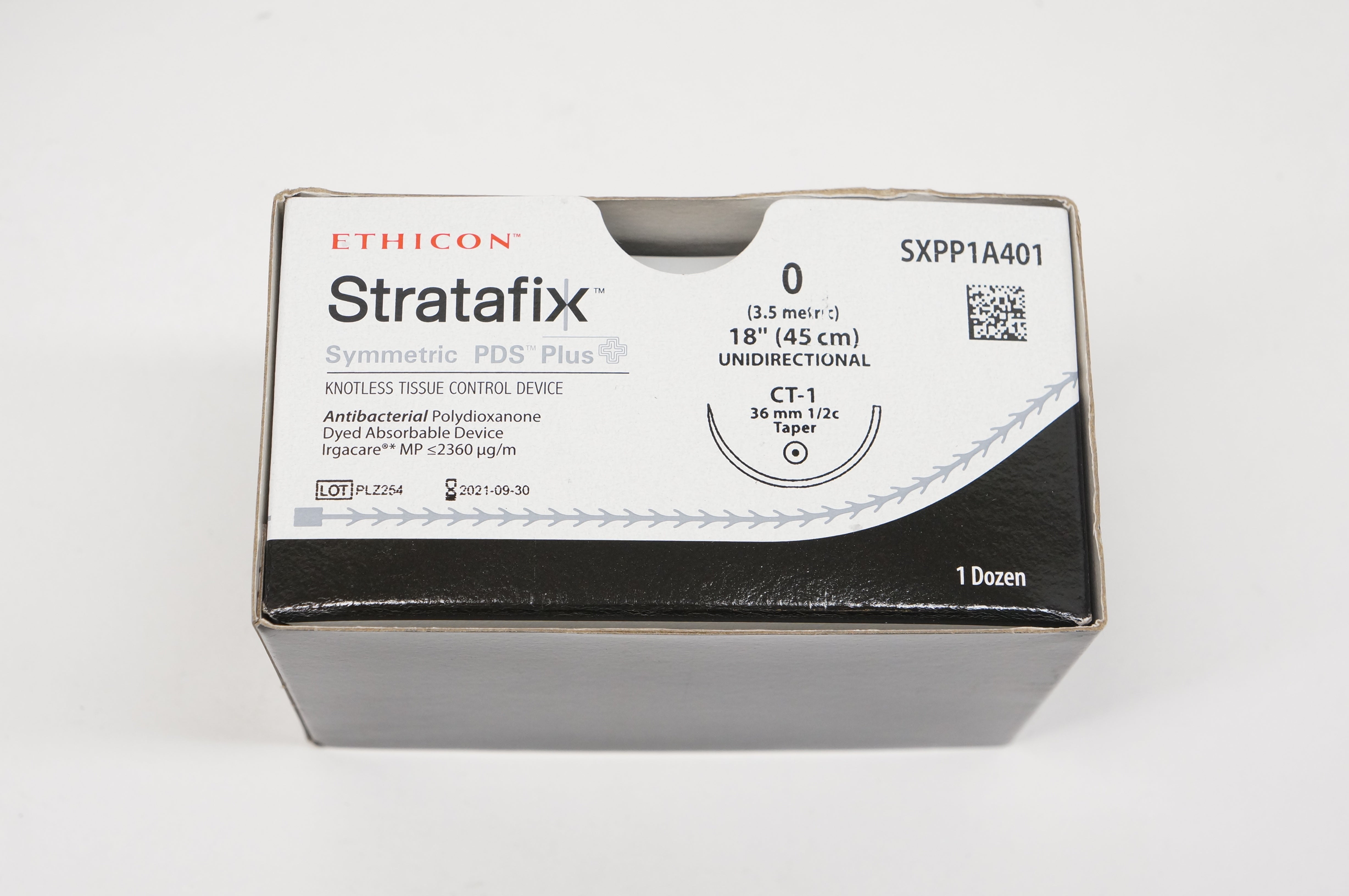 Ethicon SXPP1A401 0 Stratafix, CT-1, 36mm 1/2c Taper, 18inch - Box of 12