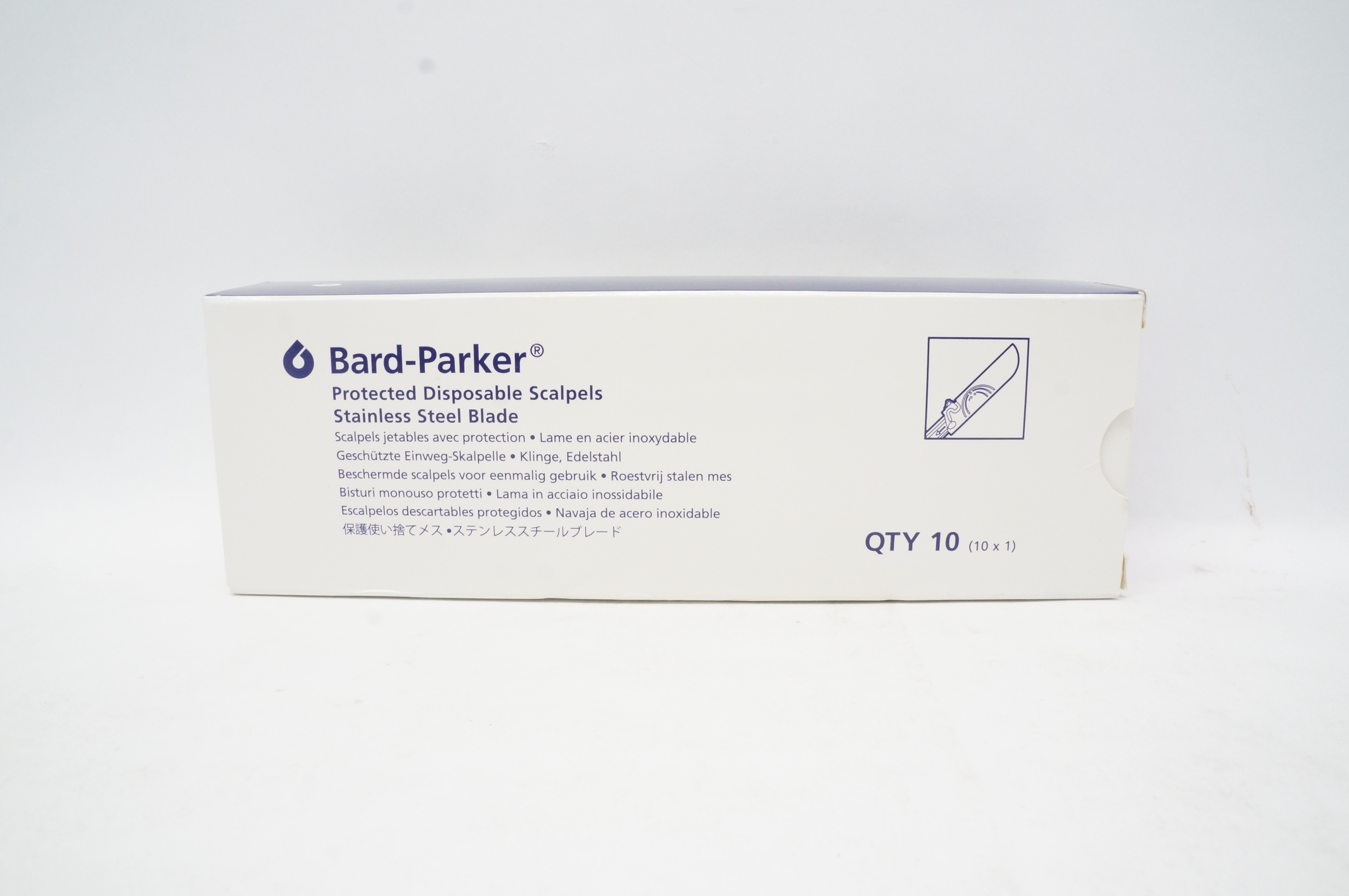 Aspen 372615 Bard-Parker Protected Scalpels Stain Steel Blade #15 (x) - Box of 10