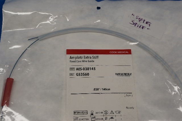 Cook Medical AES-038145 Amplatz Extra Stiff Fixed Core Wire Guide 0.038