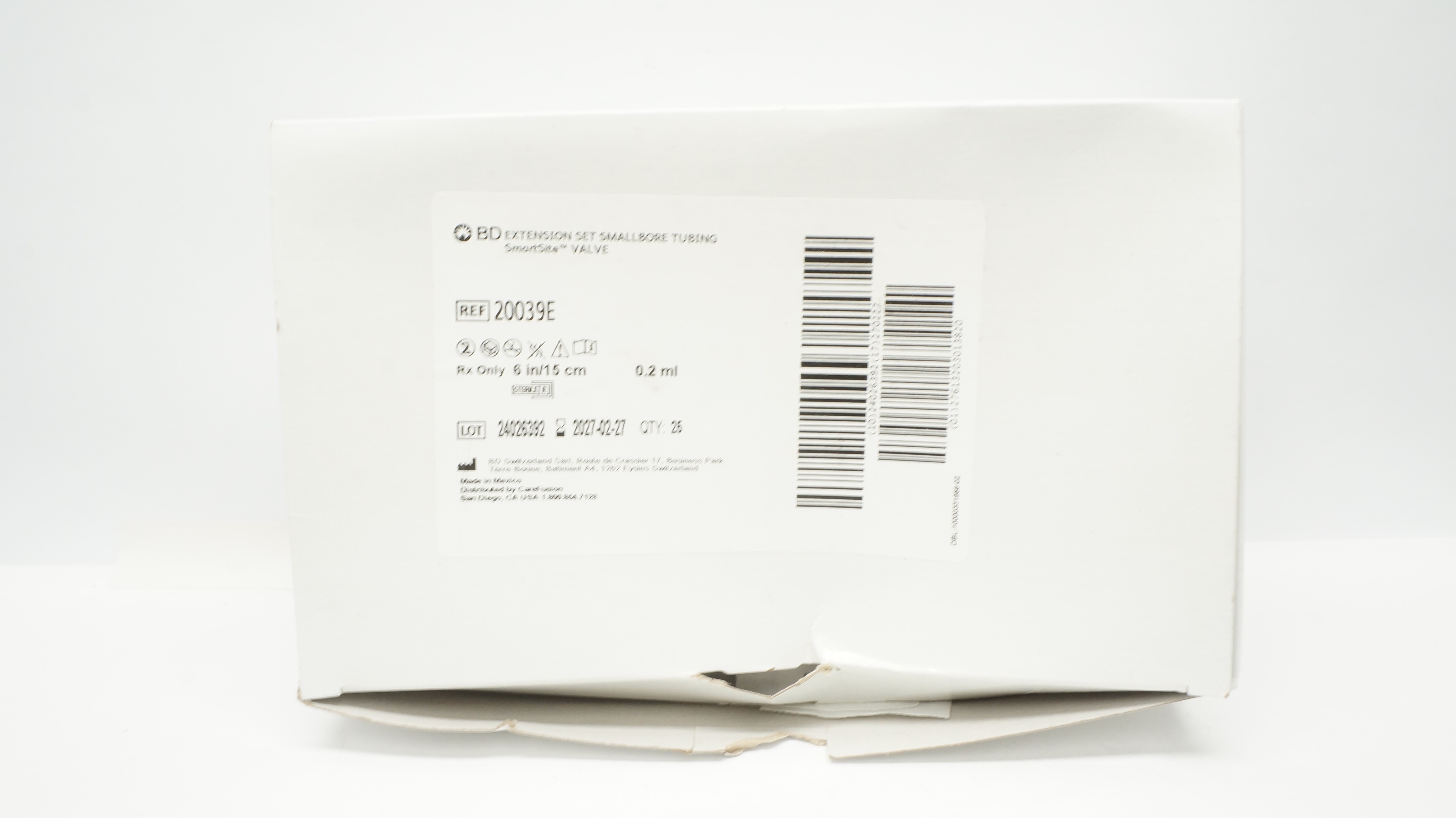 BD 20039E SmartSite Extension Set 6in - Box of 24