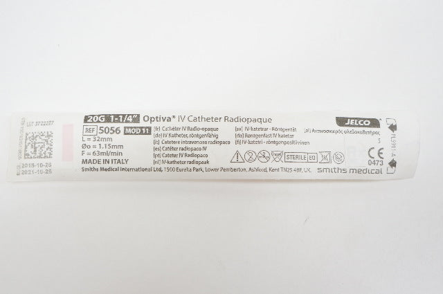 Smiths Medical 5056 Jelco Optiva IV Cath. Radiopaque 20G x 1-1/4inch (x)