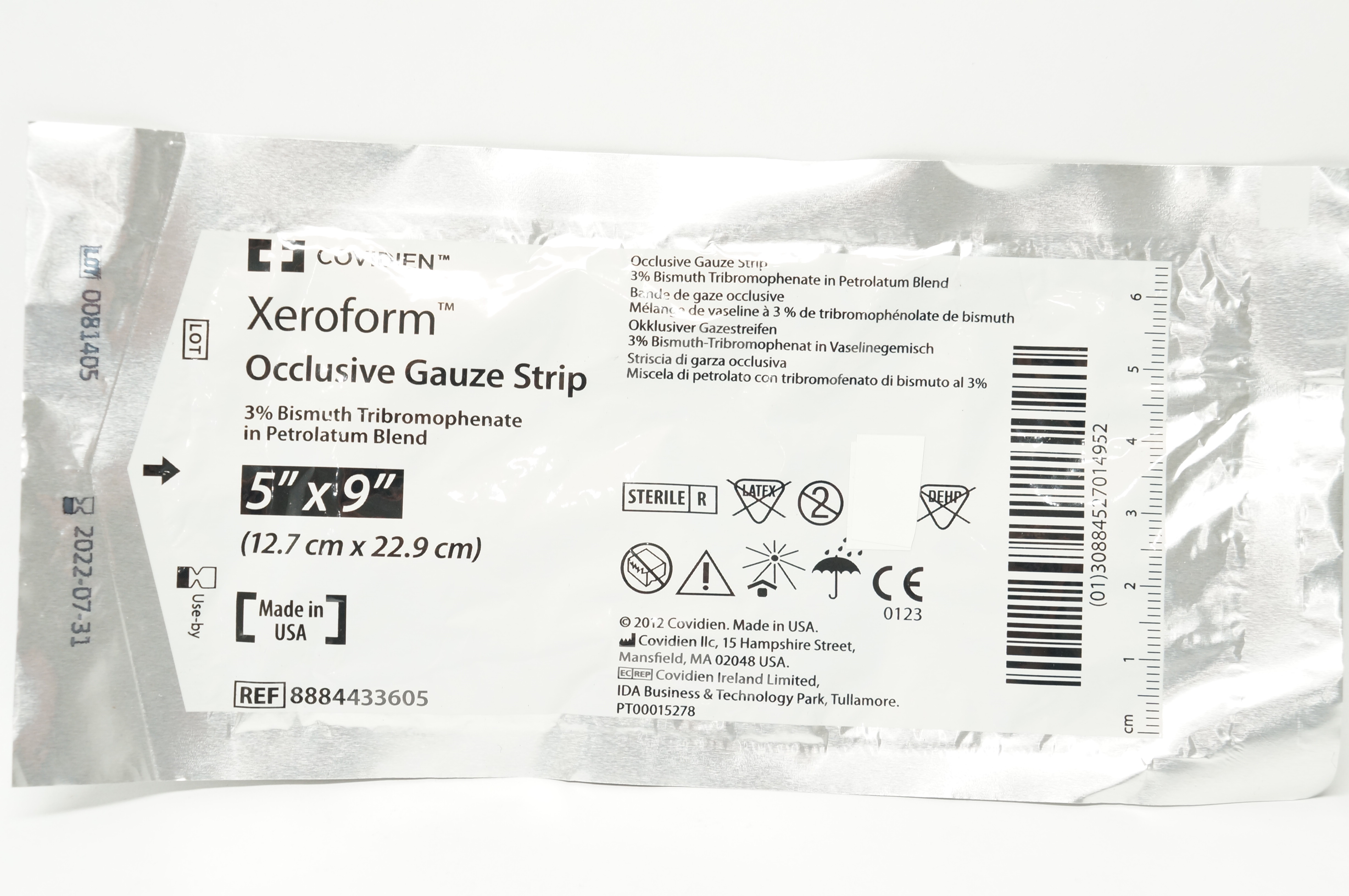 Covidien 8884433605 Xeroform Occlusive Gauze Strip 5 inch x 9 inch