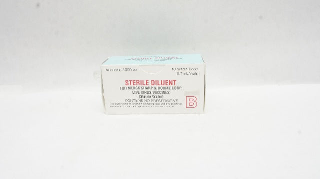 Baxter 0006430900 Merck Sterile Diluent Sterile Water 0.7ml Vials - Pack of 3