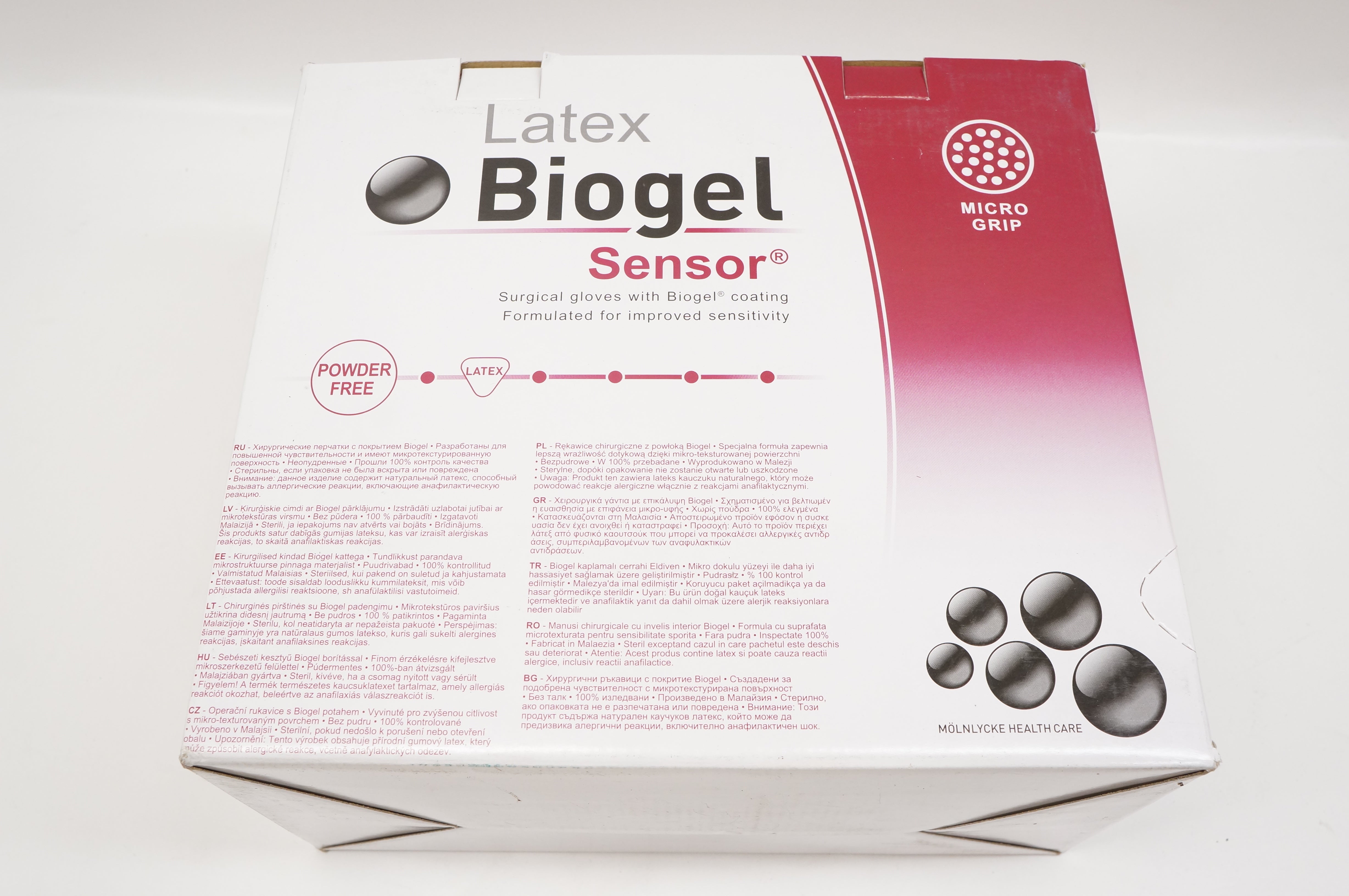 Molnlycke Health Care 30670-01 Biogel Sensor Gloves, Size 7 (x) - Box of 50