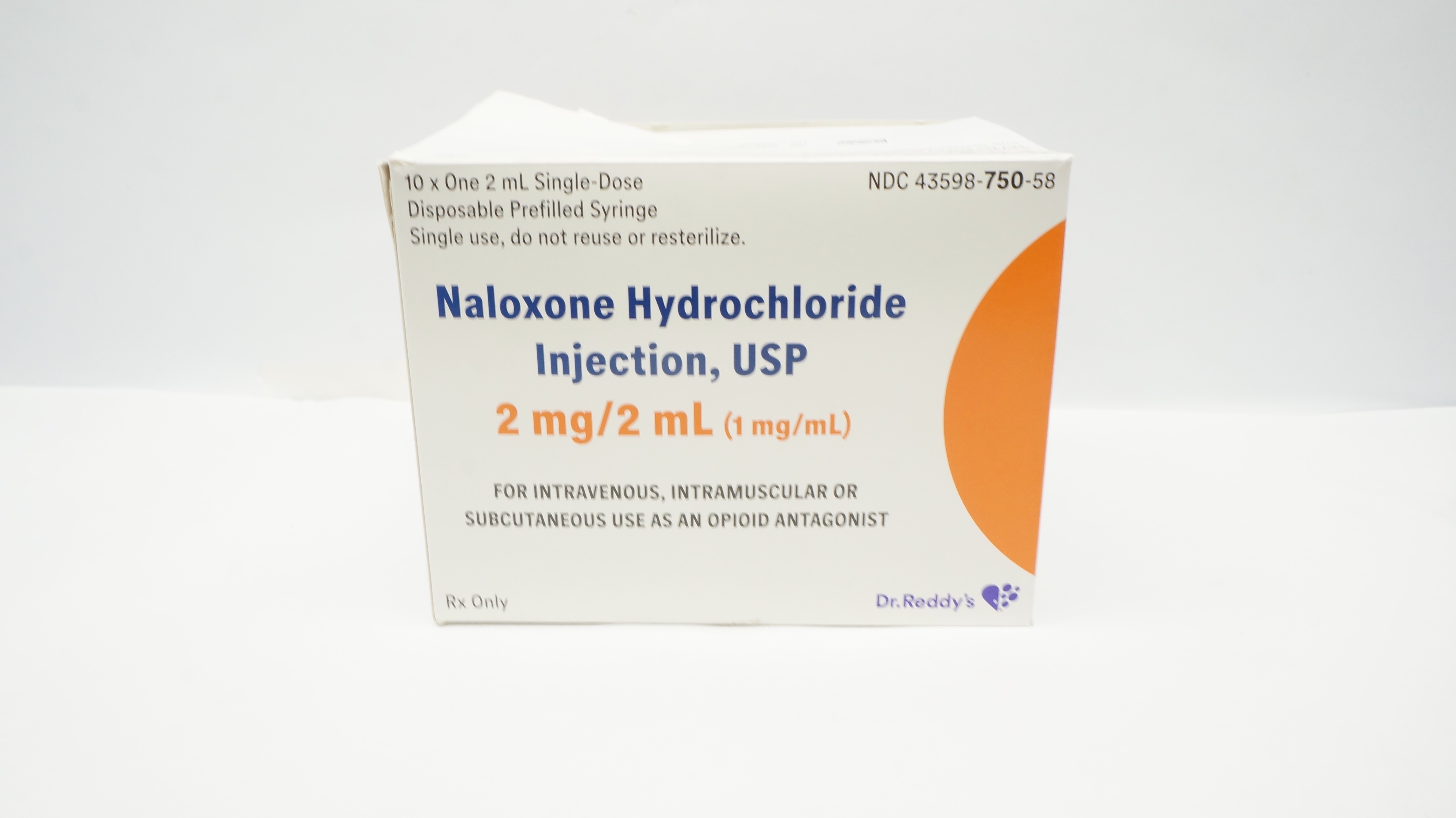 Dr.Reddy's Naloxone Hydrochloride Injection USP, 2 mg/2 mL - Box of 81