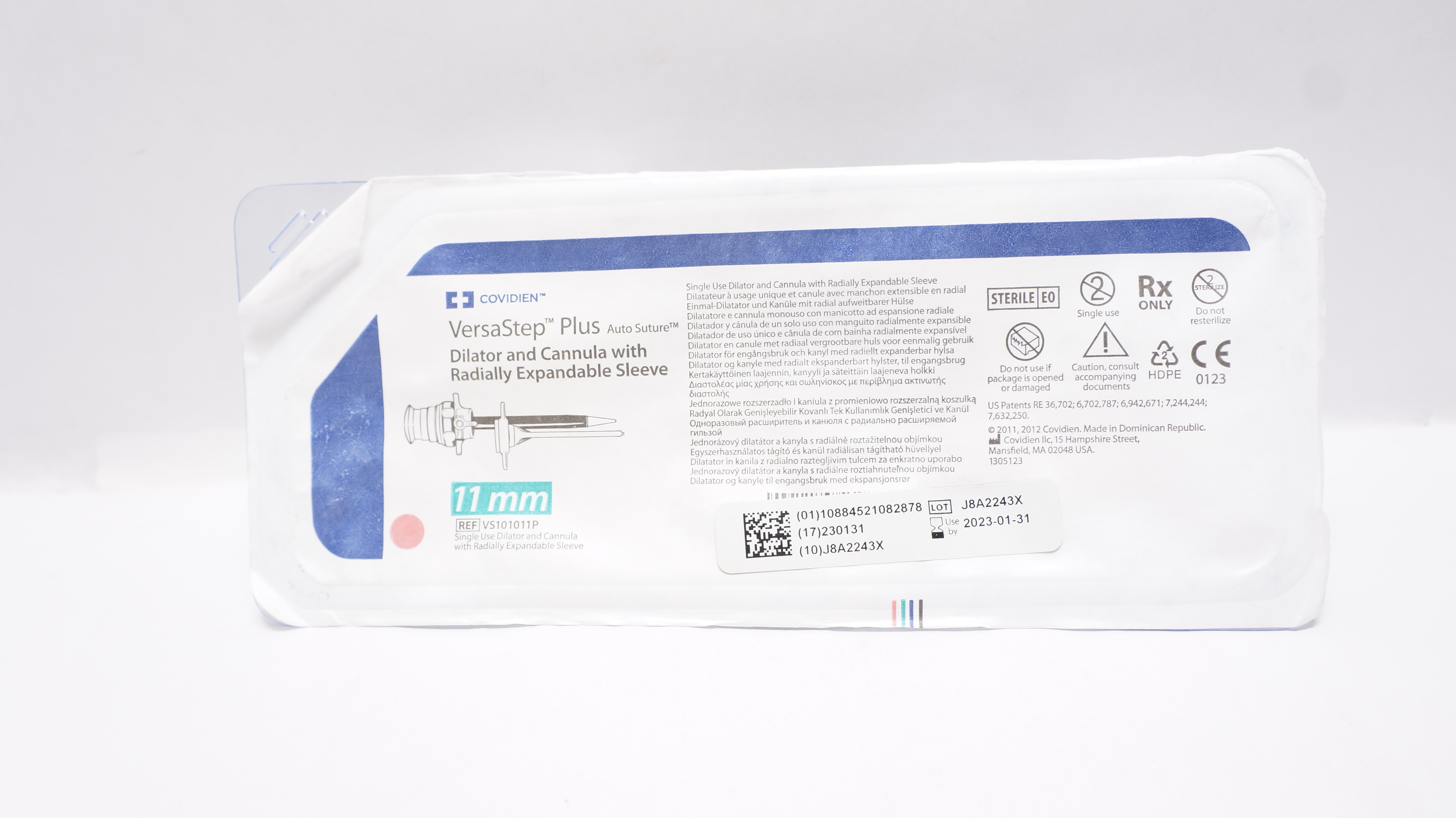 Covidien VS101011P VersaStep Dilator &Cannula Radially Expandable Sleeve 11mm(x)