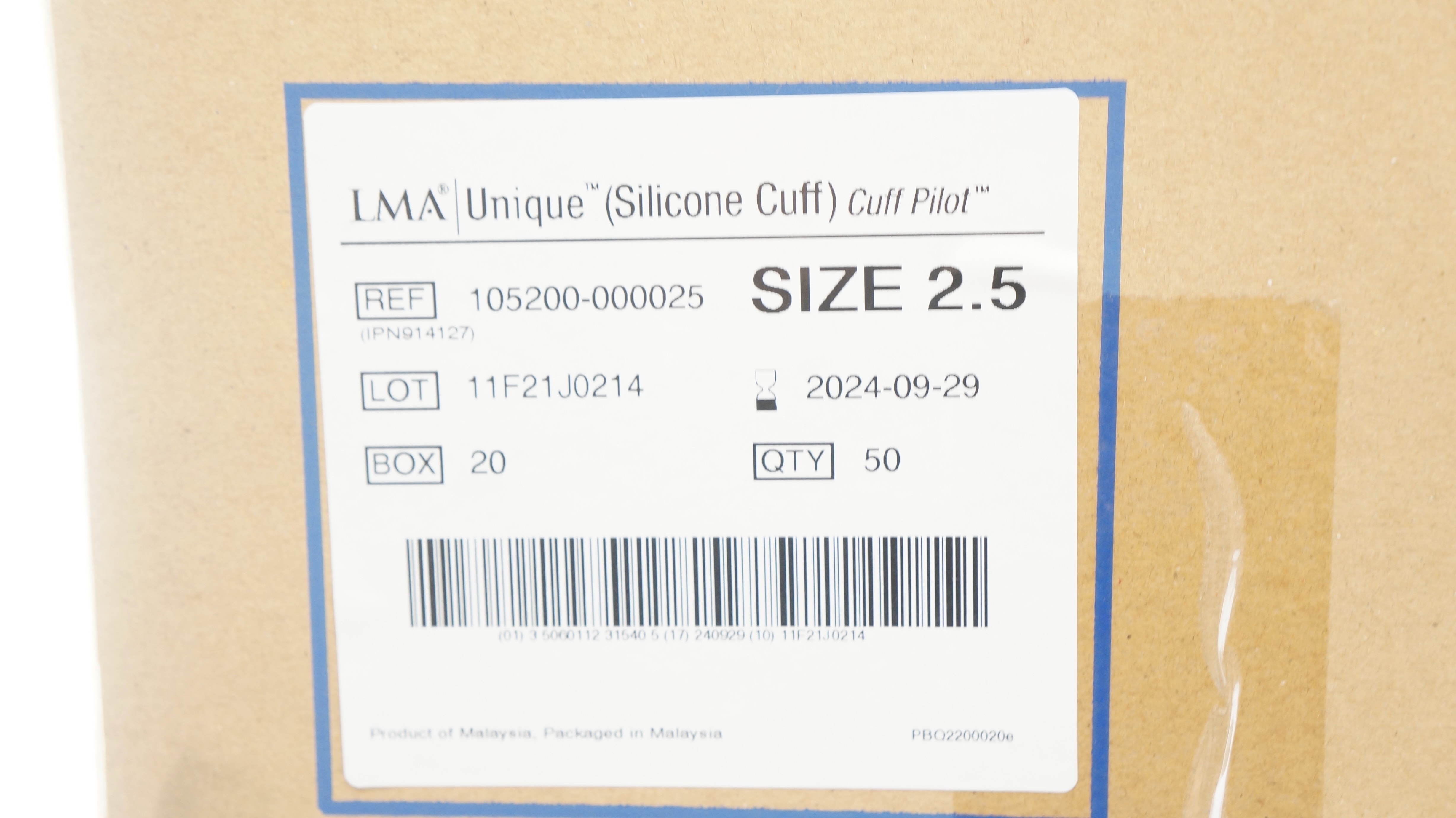 Teleflex 105200-000025 Laryngeal Mask Airway Size 2.5 20-30kg (x) - Box of 50