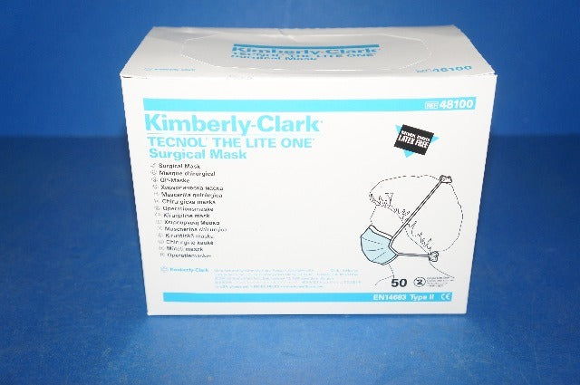 Kimberly-Clark 48100 TECNOLL The Lite One Surgical Nask Blue ~ box of 50