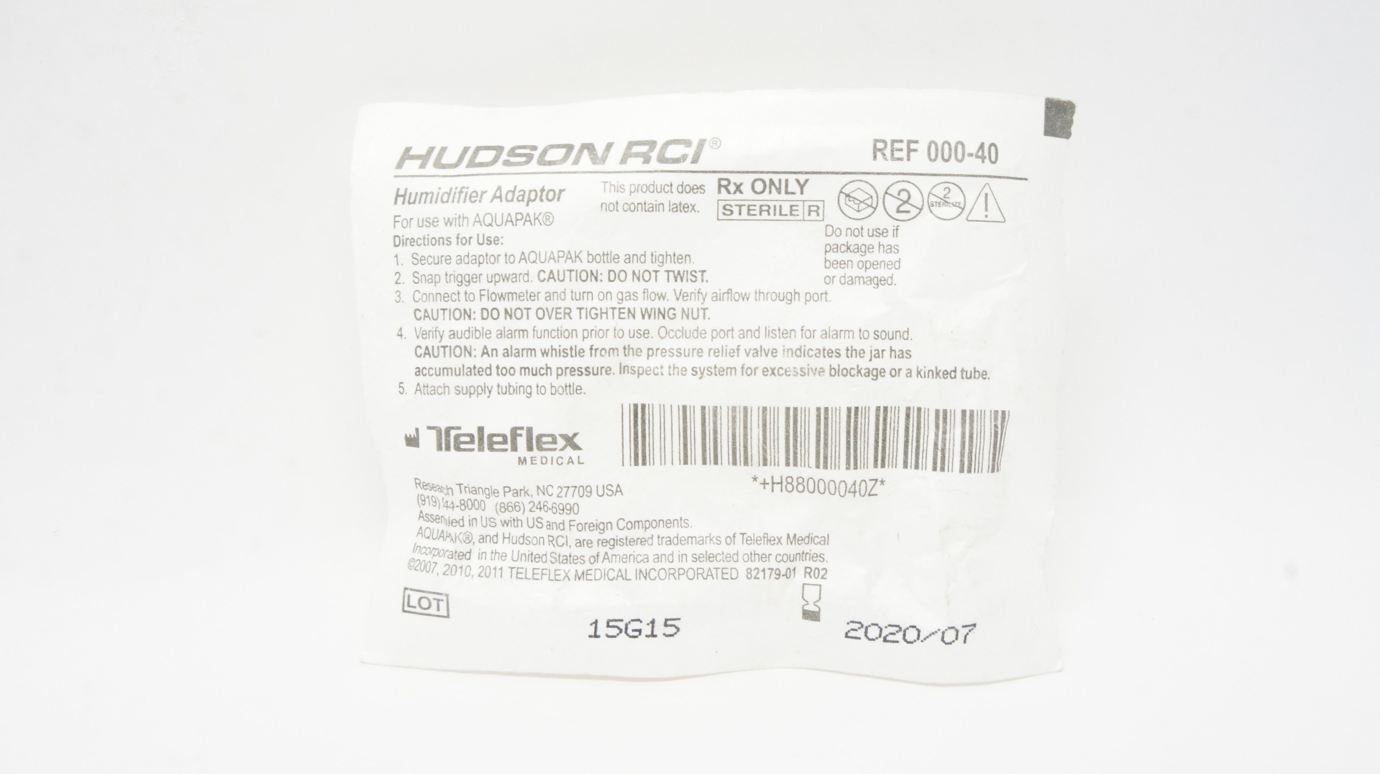 Teleflex 000-40 Hudson RCI Humidifier Adapter (x)