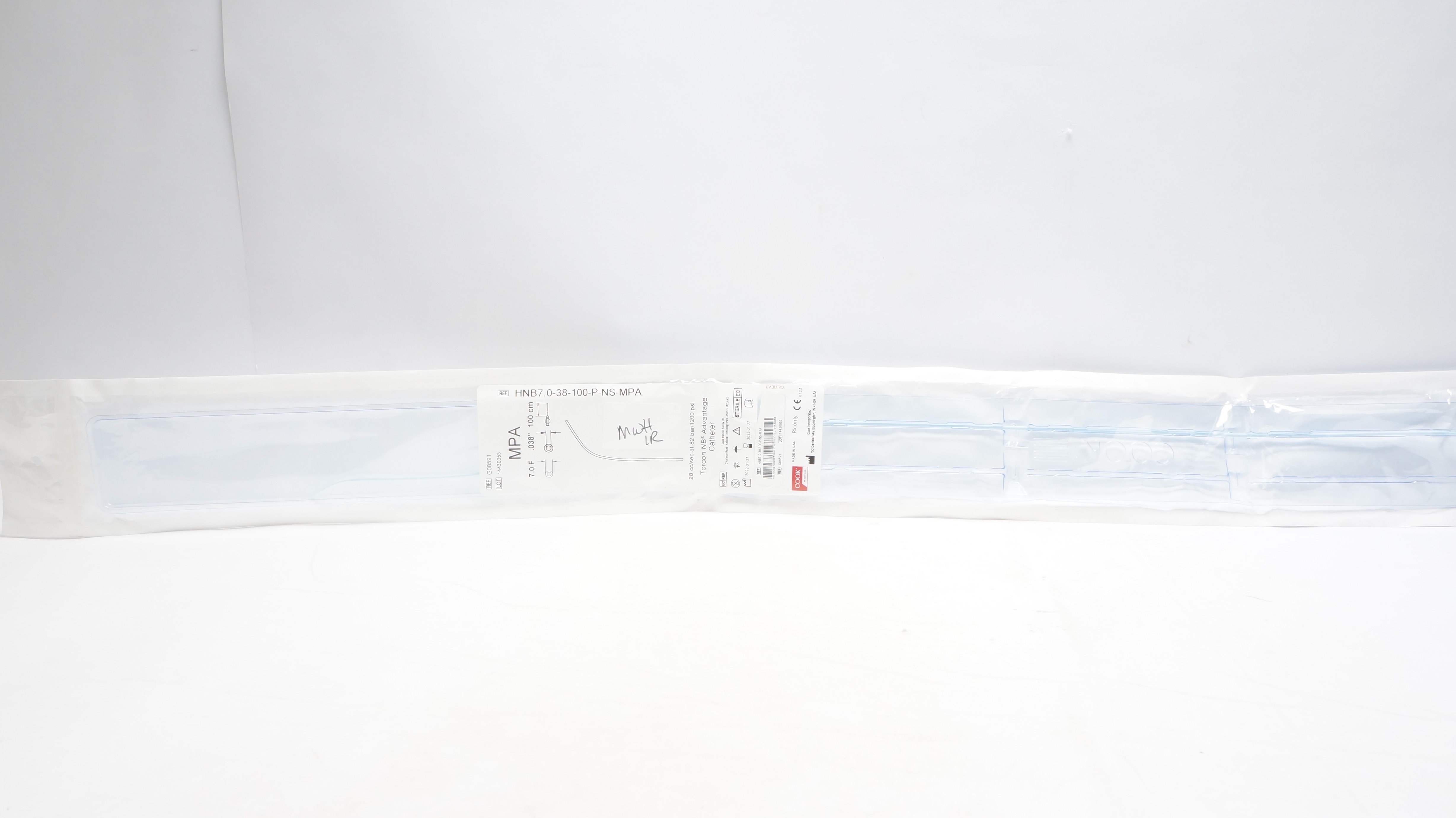 Cook Medical G08591 Torcon NB Advantage Catheter MPA, 7.0F x 100cm (x)