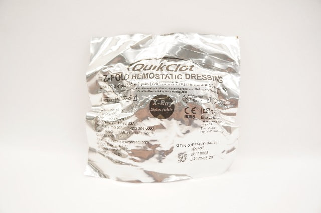 Z-Medica 487 QuikClot Z-Fold Hemostatic Dressing 3inch x 4yds (x)