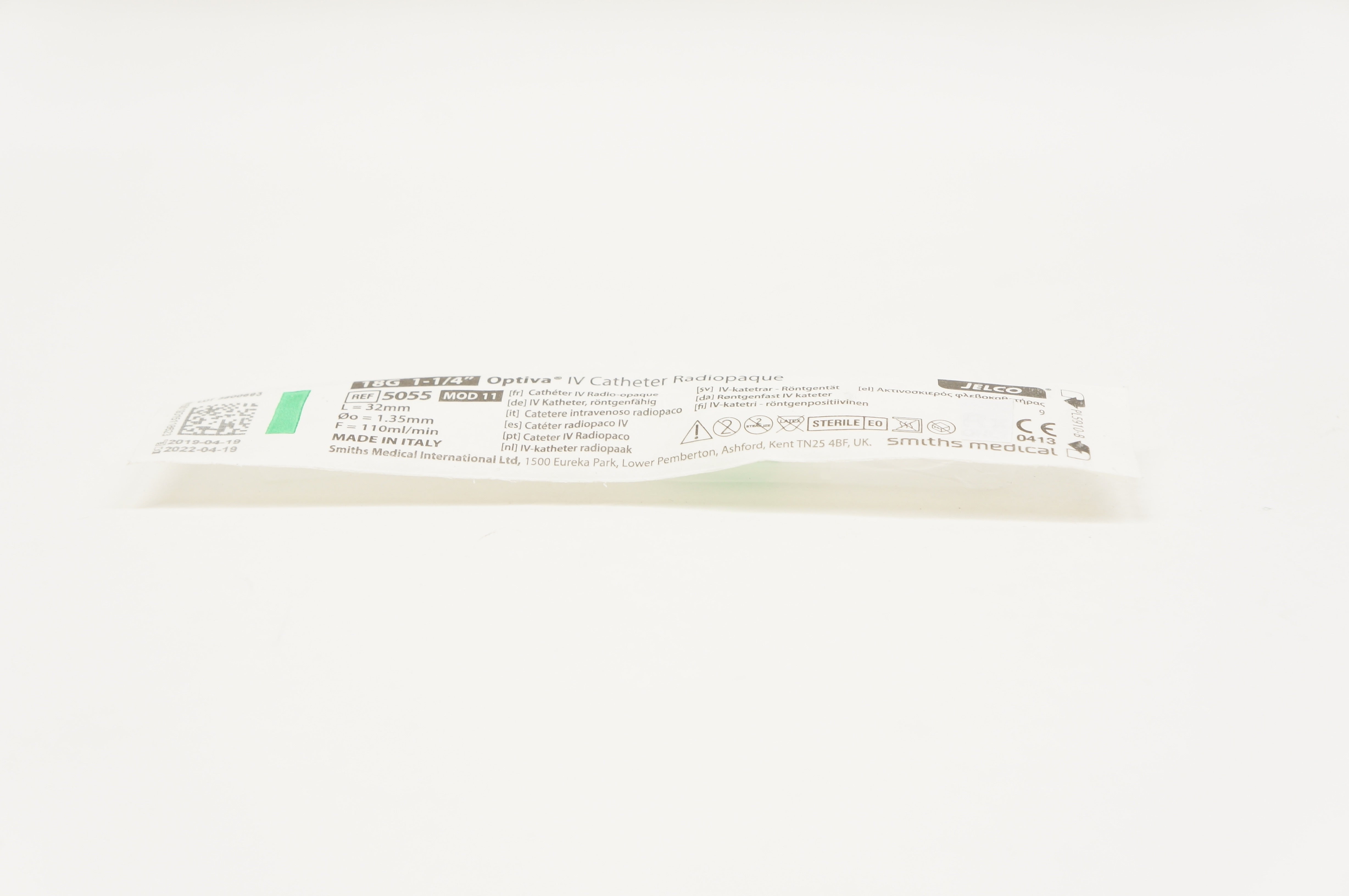 Smiths Medical 5055 Optiva IV Cath. Radiopaque 18G x 1-1/4inch (x)