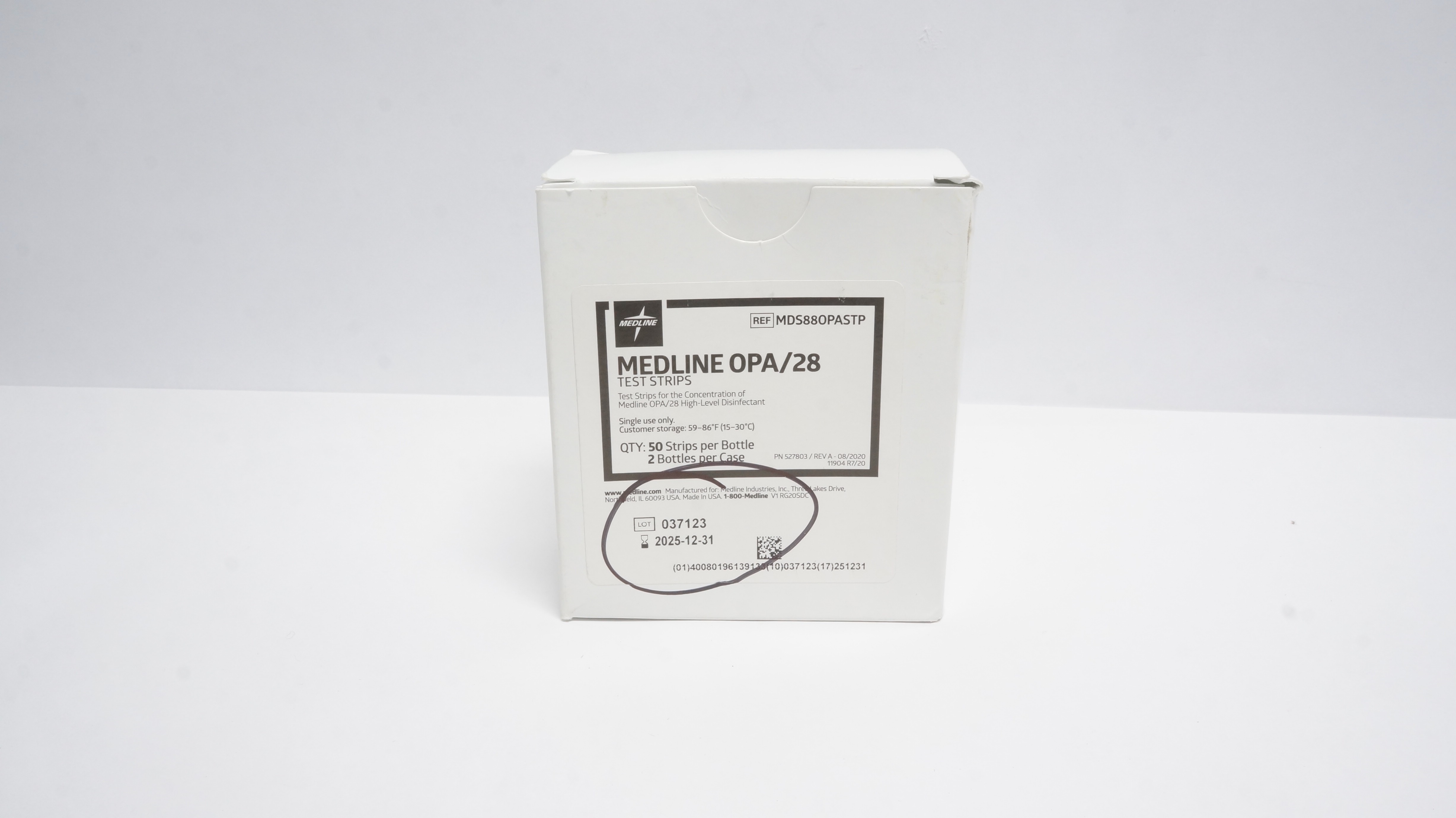 Medline MDS88OPASTP Test Strips OPA/28 - Box of 50 (x)