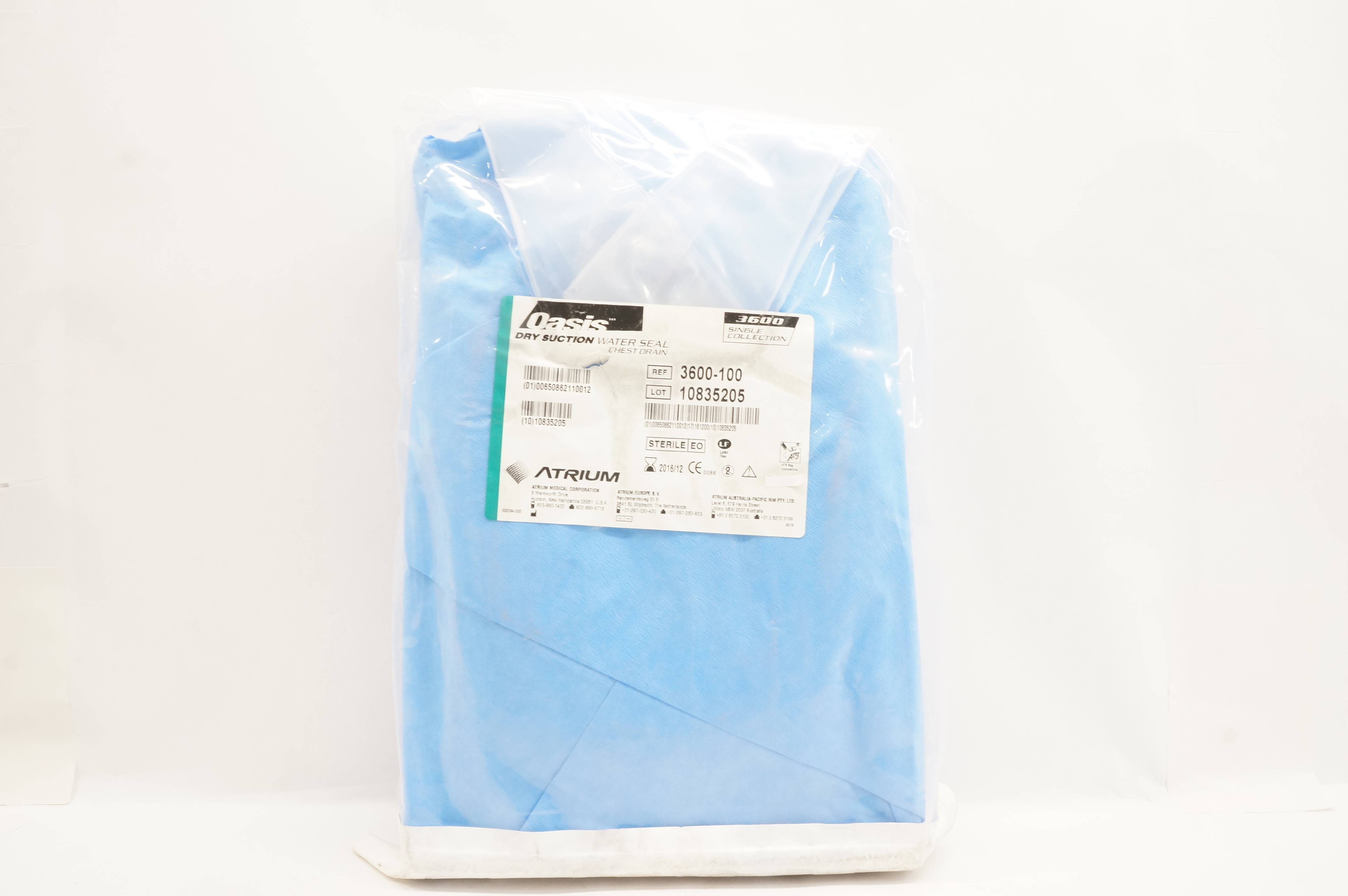 Atrium 3600-100 Oasis Dry Suction Water Seal Chest Drain (x)