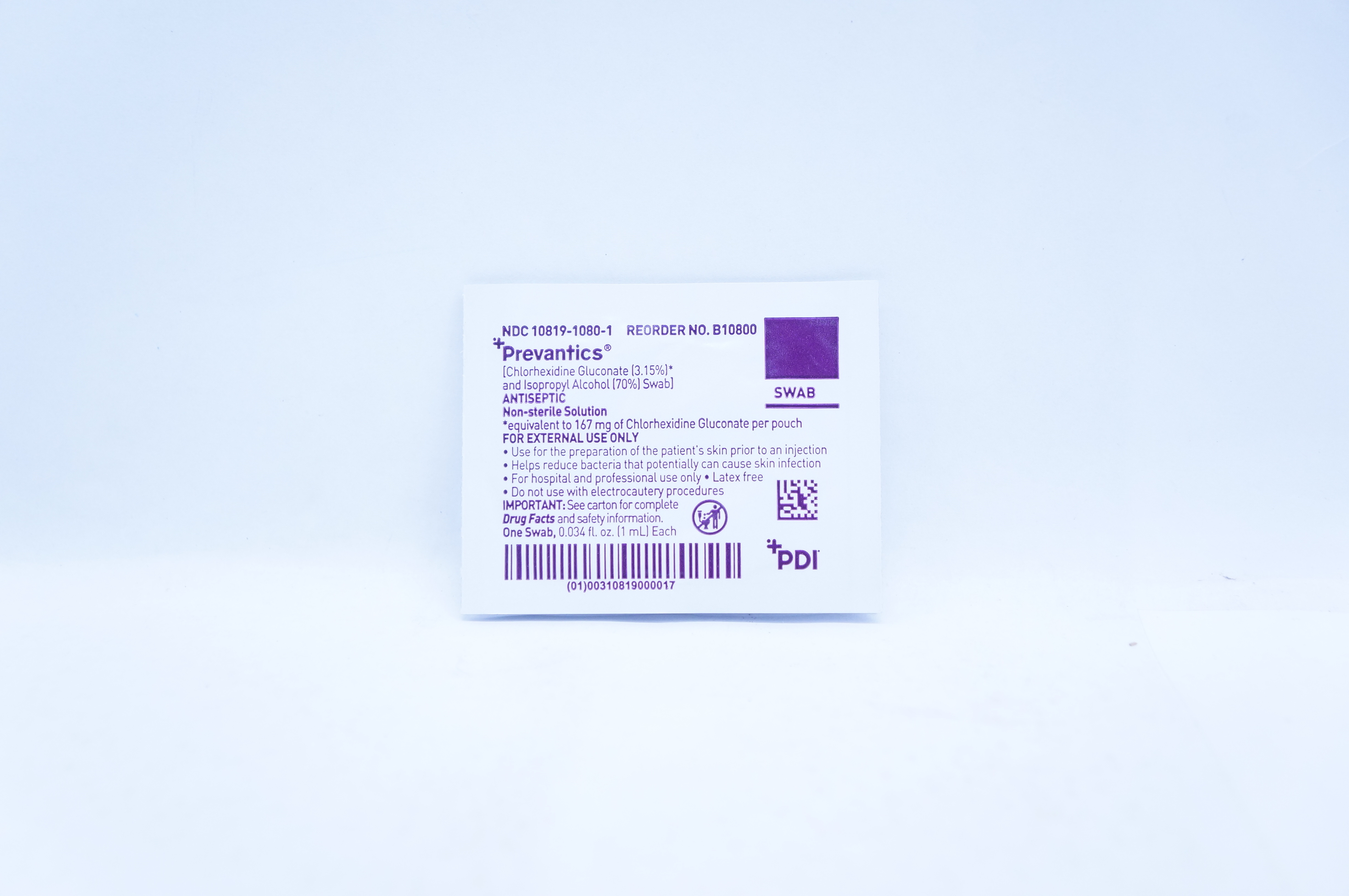 PDI B10800 Prevantics Swab Antiseptic 1ml (x)