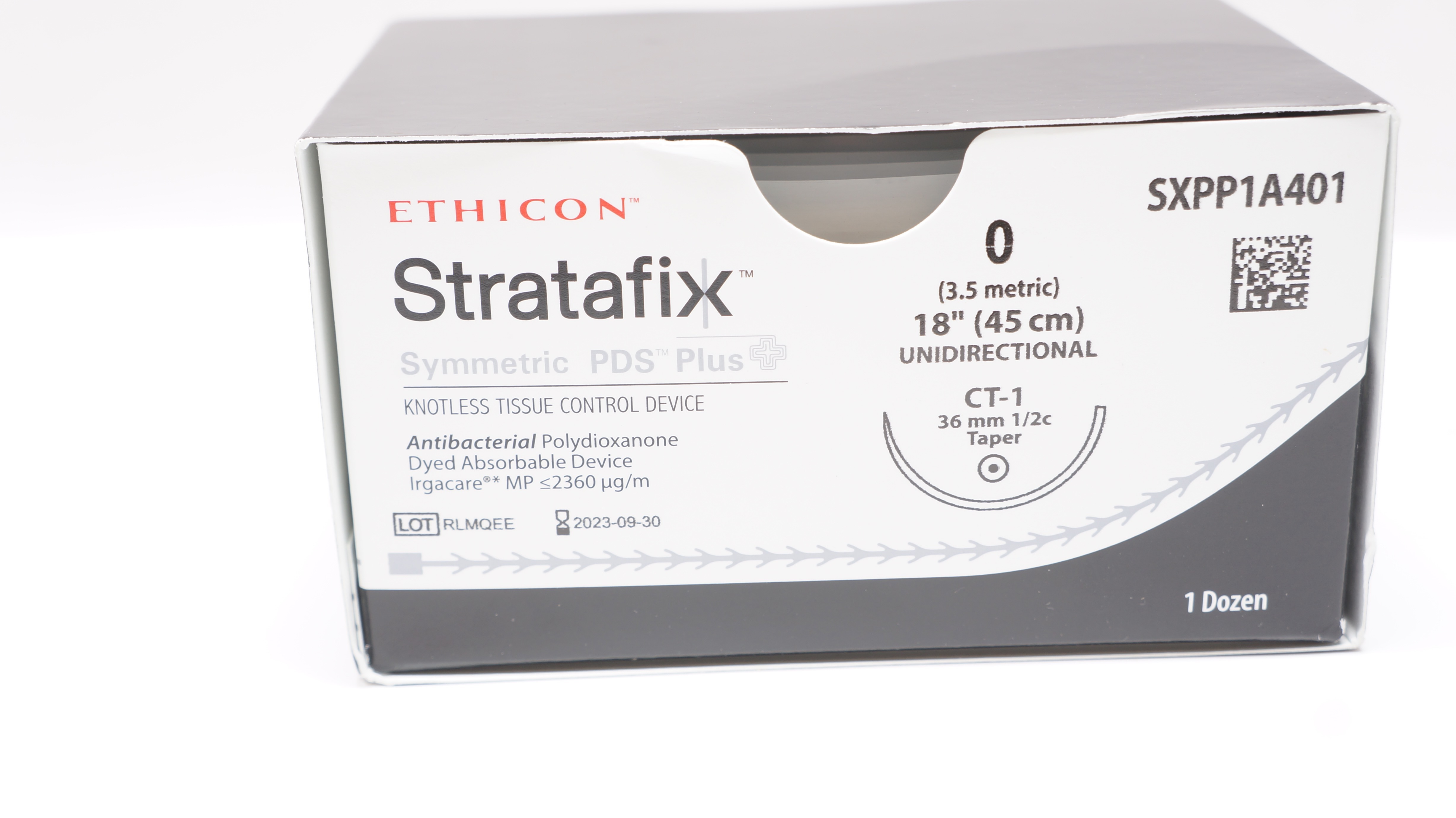Ethicon SXPP1A401 0 Stratafix, CT-1, 36mm 1/2c Taper, 18inch (x) - Box of 12