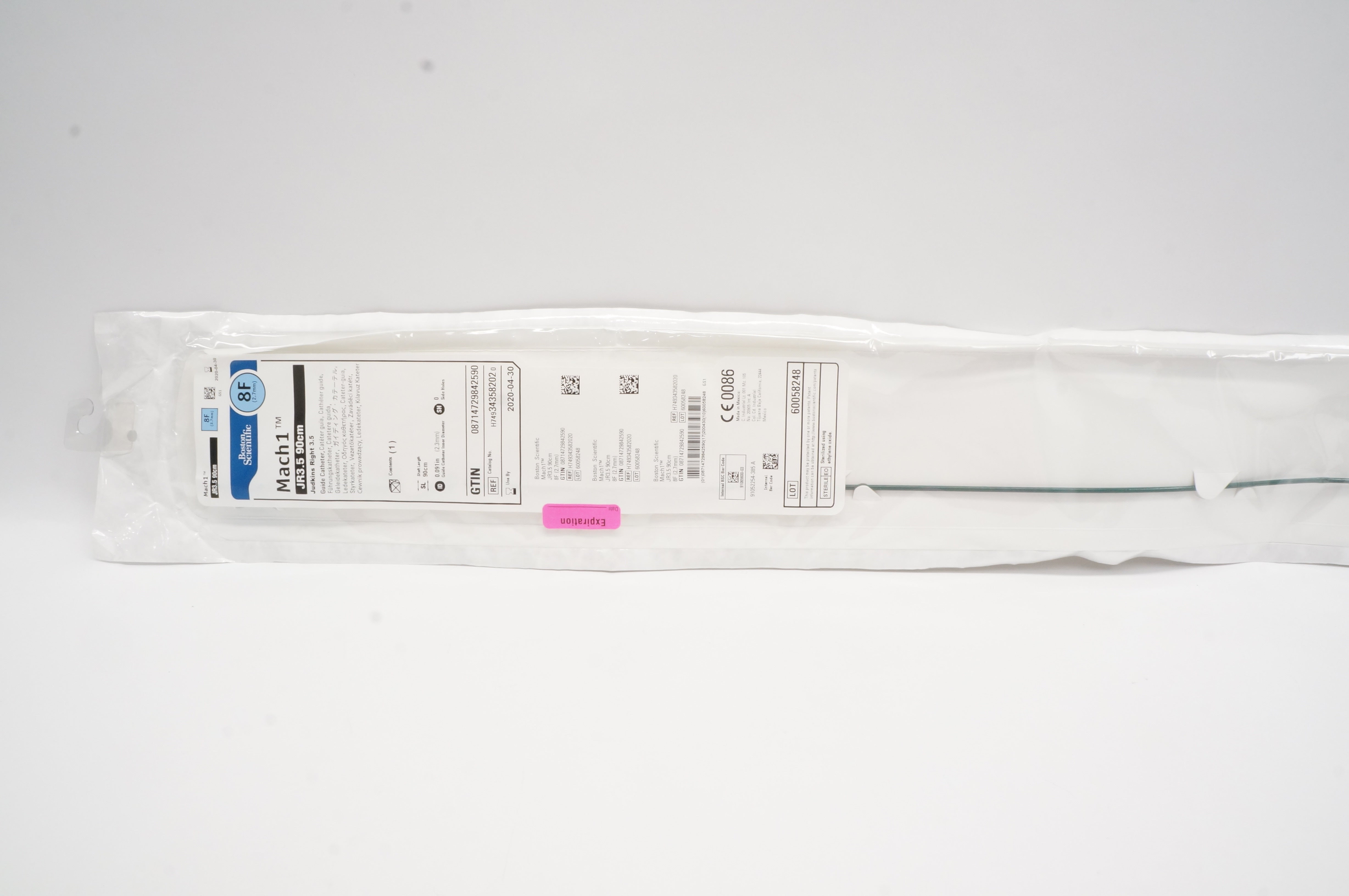 Boston Scientific 34358202 Mach1 Guide Cath. JR3.5 8F x 90cm (x)