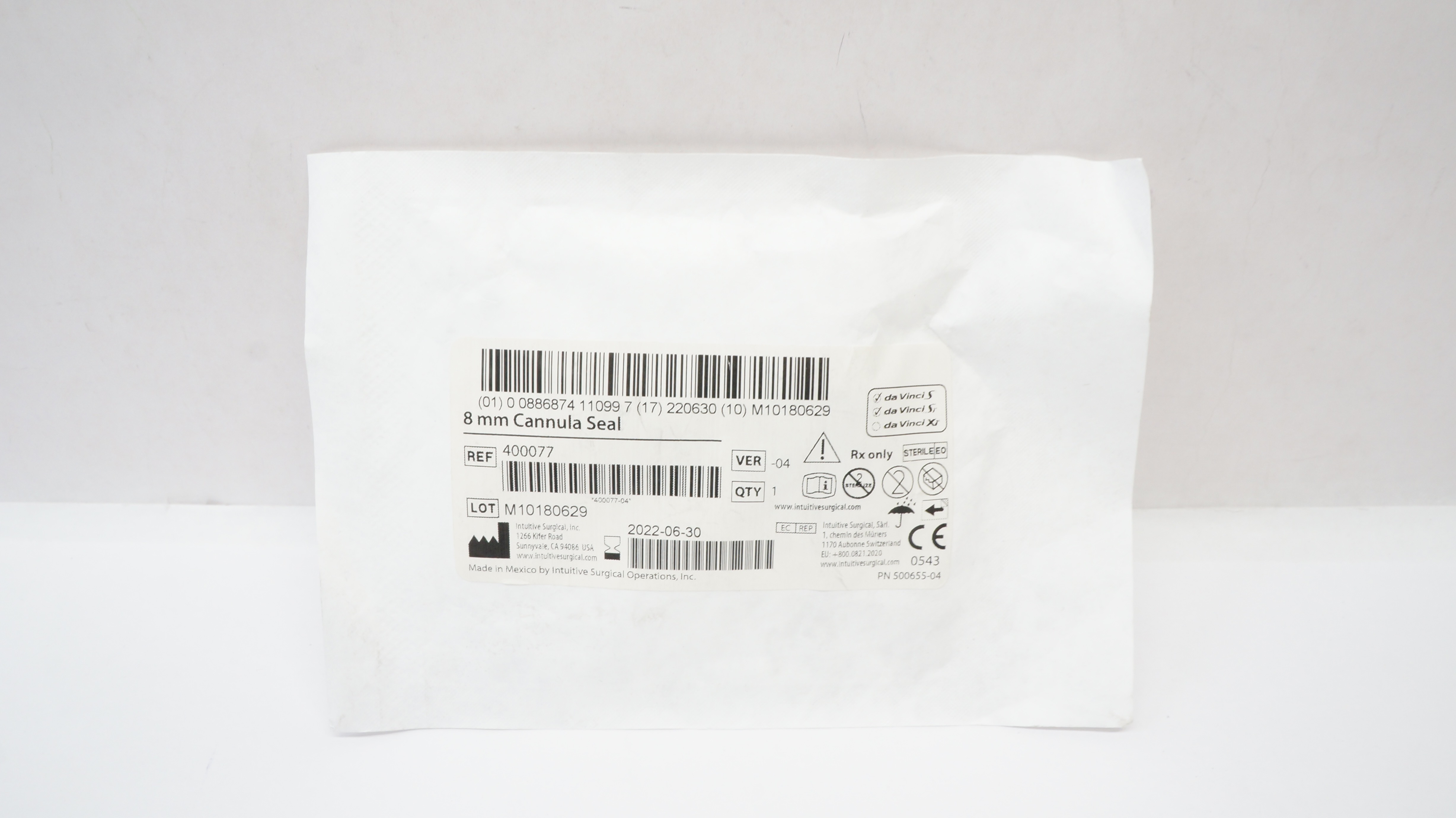 Intuitive Surgical 400077 daVinci S, Si Cannula Seal 8mm (x)