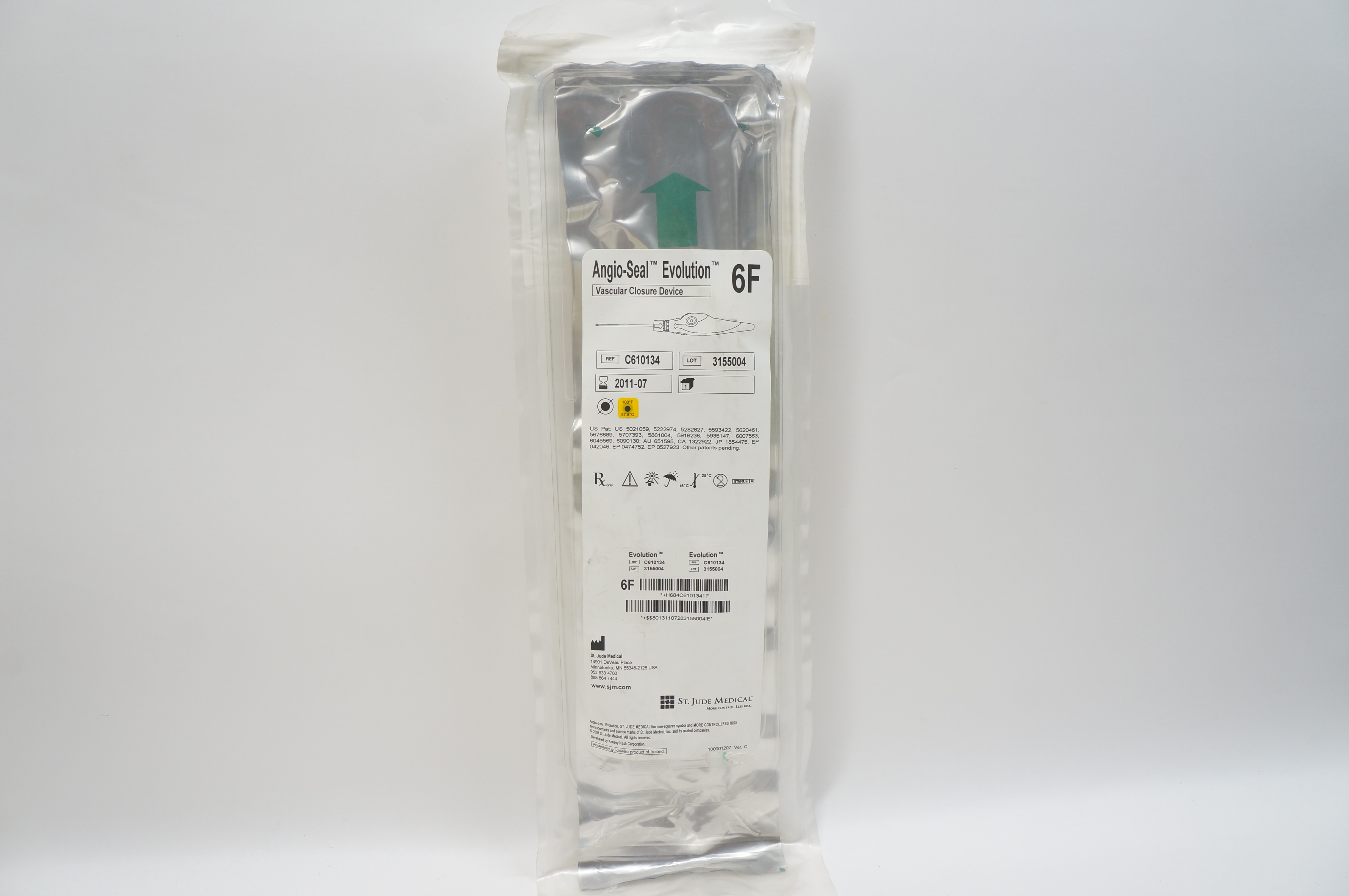 St. Jude Medical C610134 Angio-Seal Evolution Vascular Closure Device 6F (x)