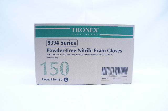Tronex 9394-10 Powder-Free Nitrile Exam Gloves S, Box of 150 - Case of 10 Boxes