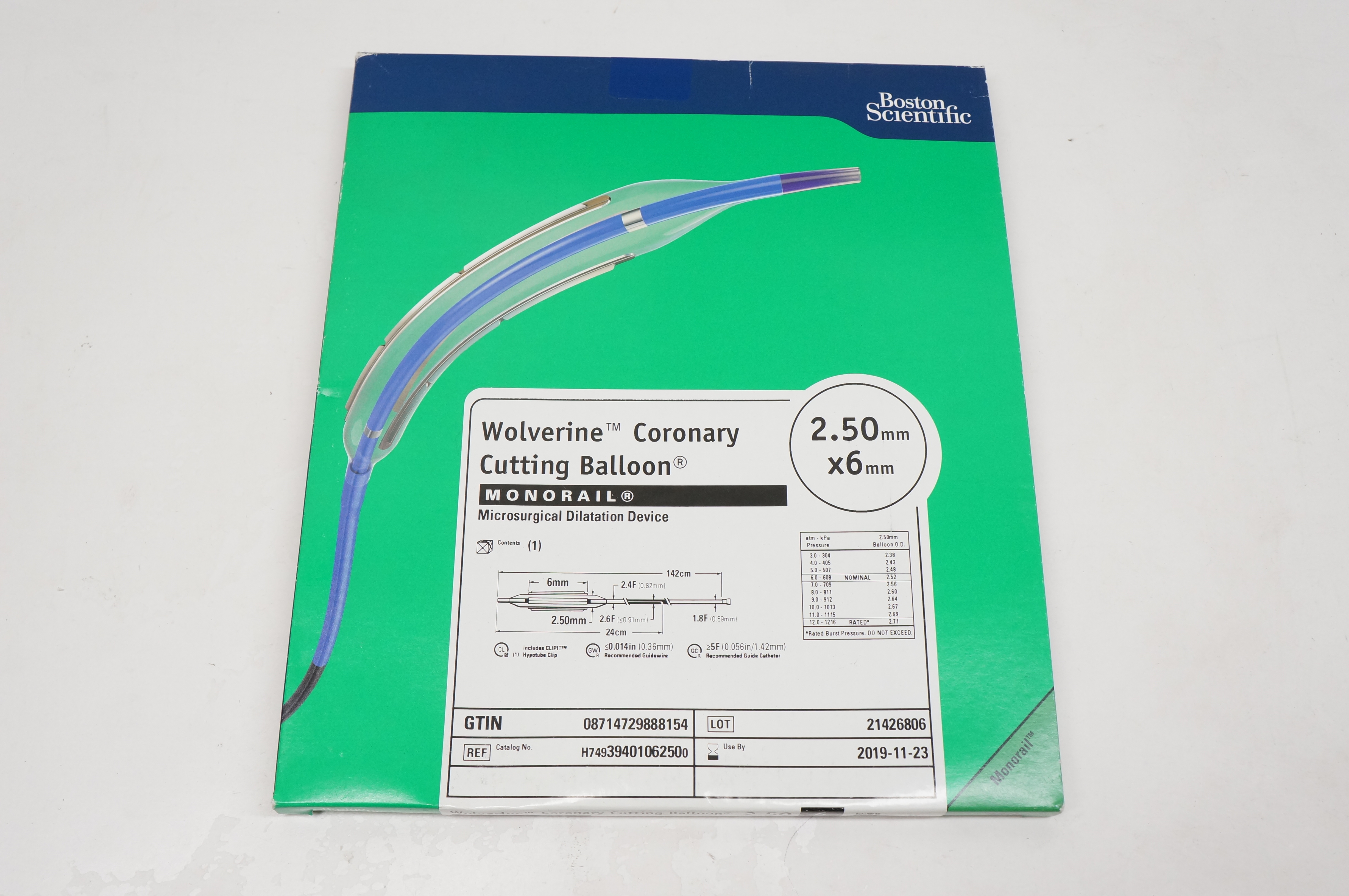 Boston Scientific 3940106250 Wolverine Coronary Cutting, Monorail 2.50mm x6mm(x)