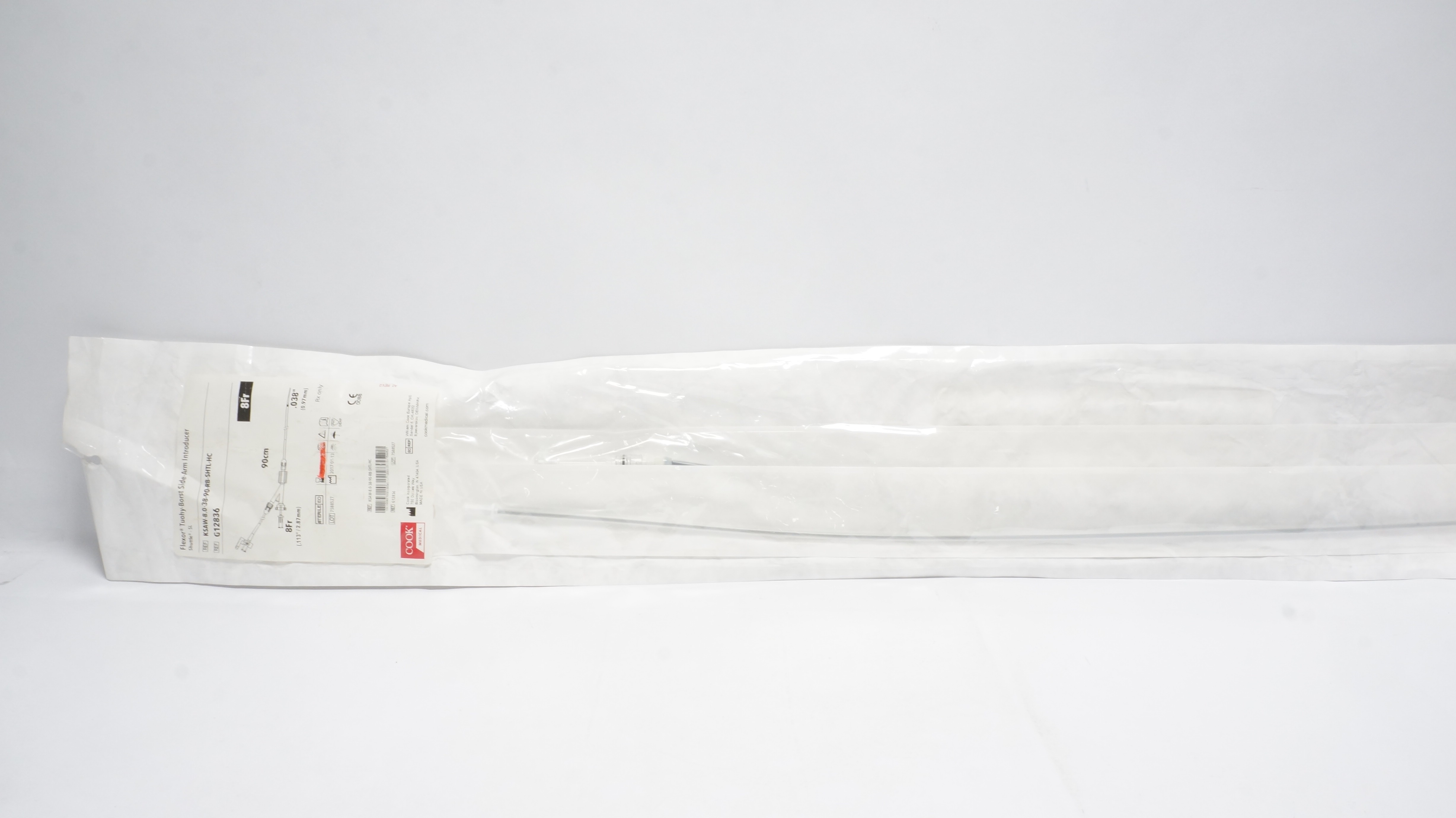 Cook Medical G12836 Flexor Tuohy -Borst Side-Arm Introducer 8Fr x 90cmx.038In(x)