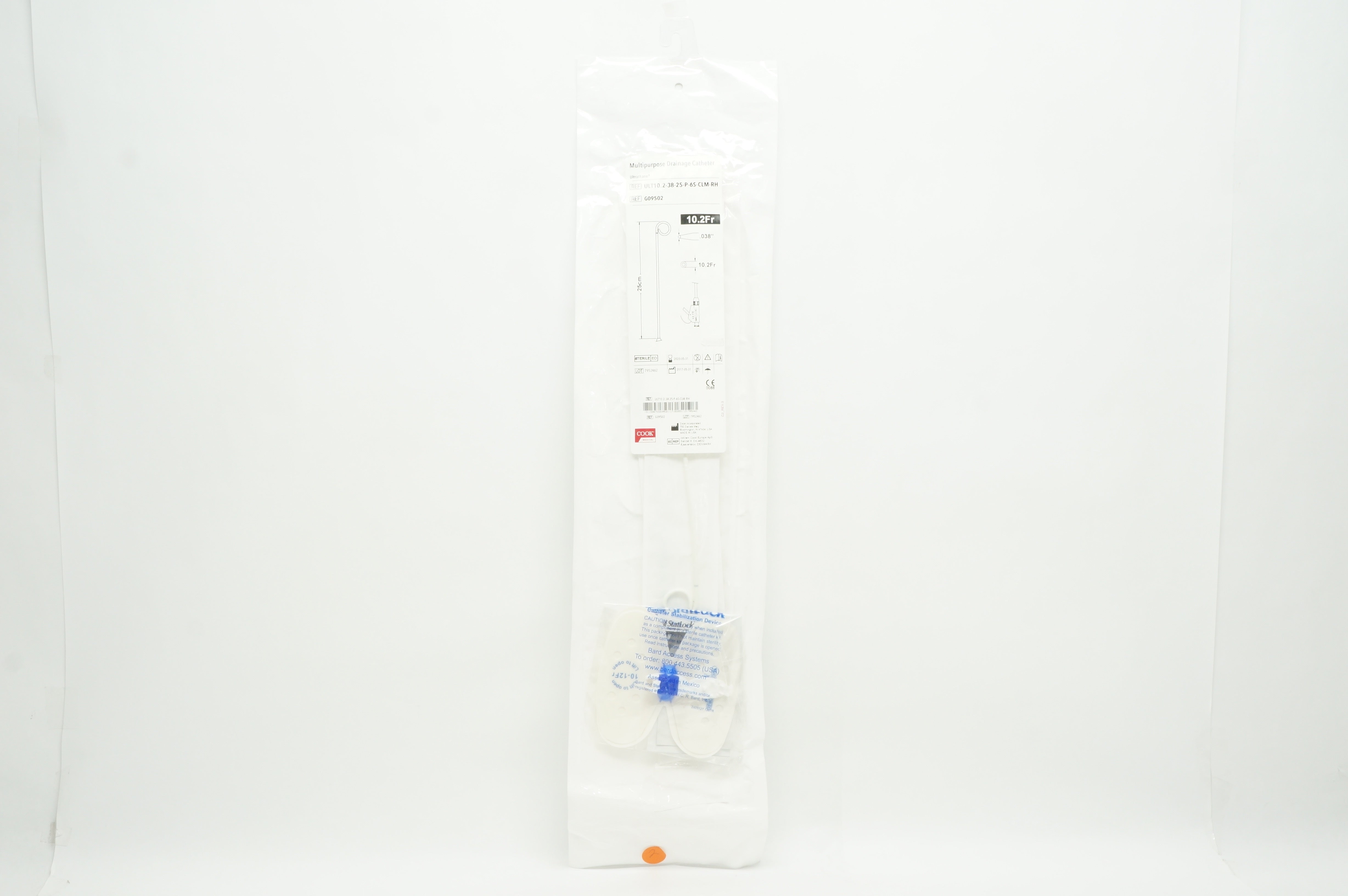 Cook Medical G09502 Multipurpose Drainage Cath. 10.2Fr x 25cm (x)