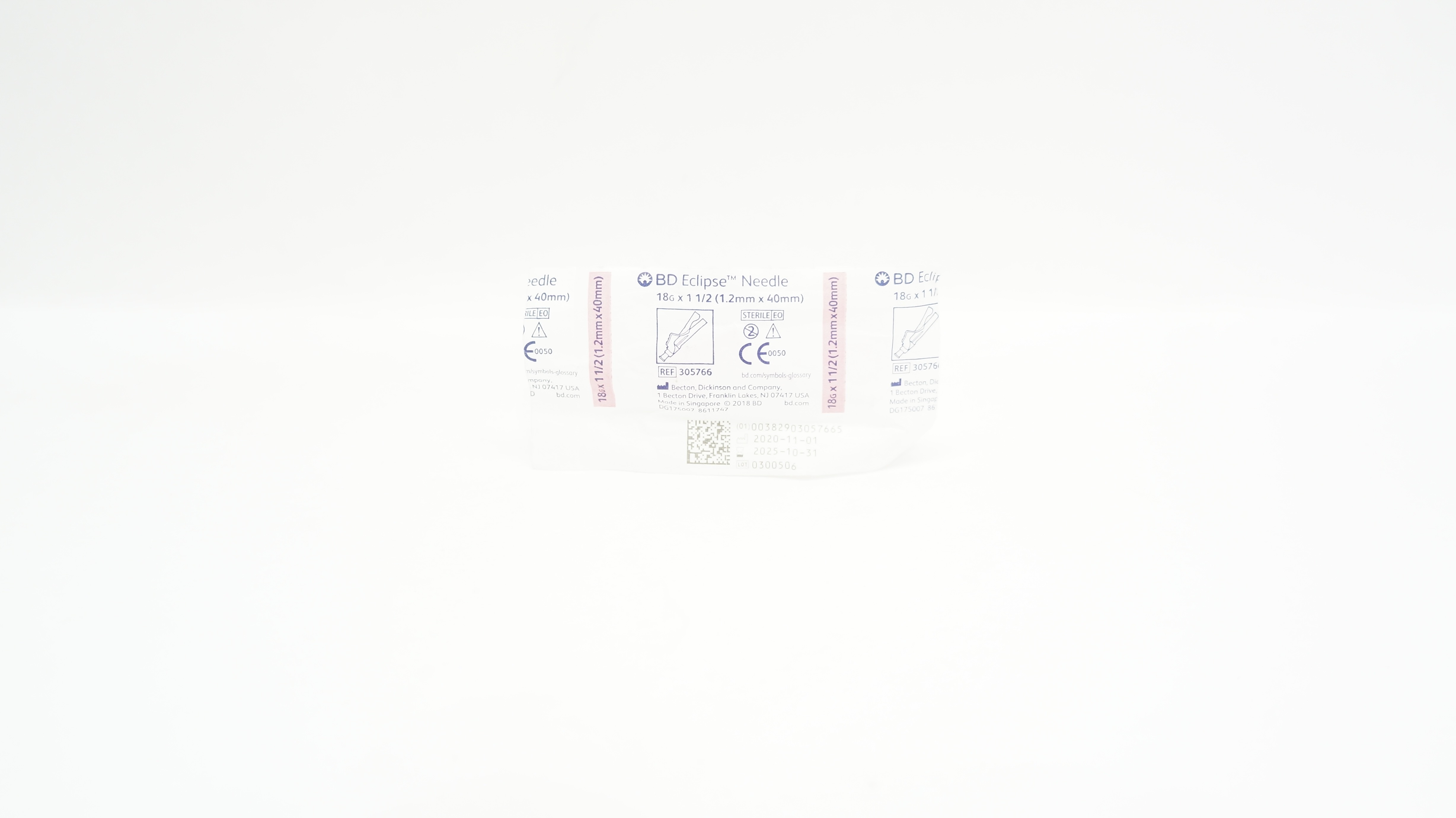 BD 305766 Eclipse Ndle 18G x 1-1/2