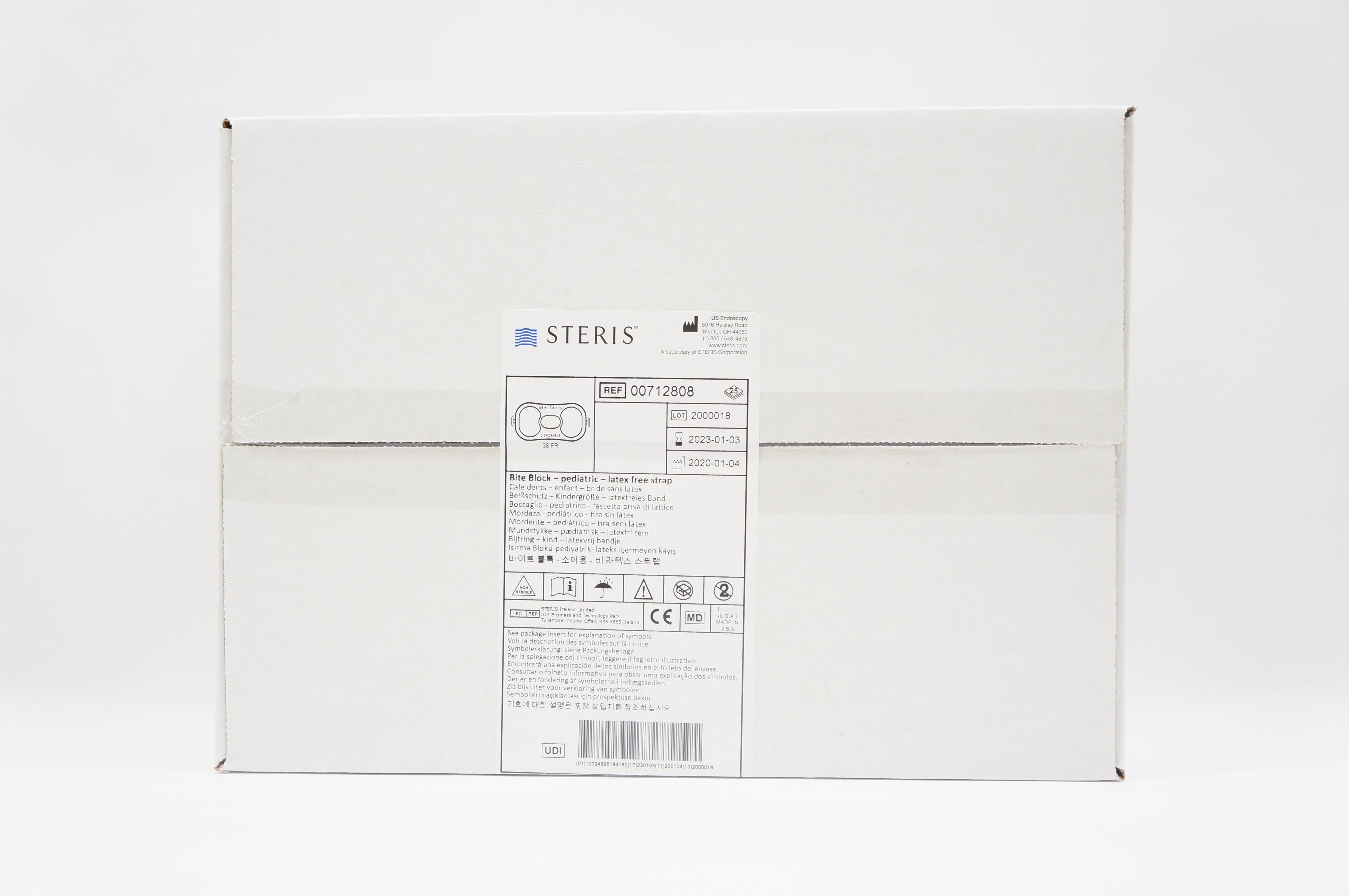 US Endoscopy 00712808 Steris Bite Block Pediatric Latex Free Strap - Box of 25