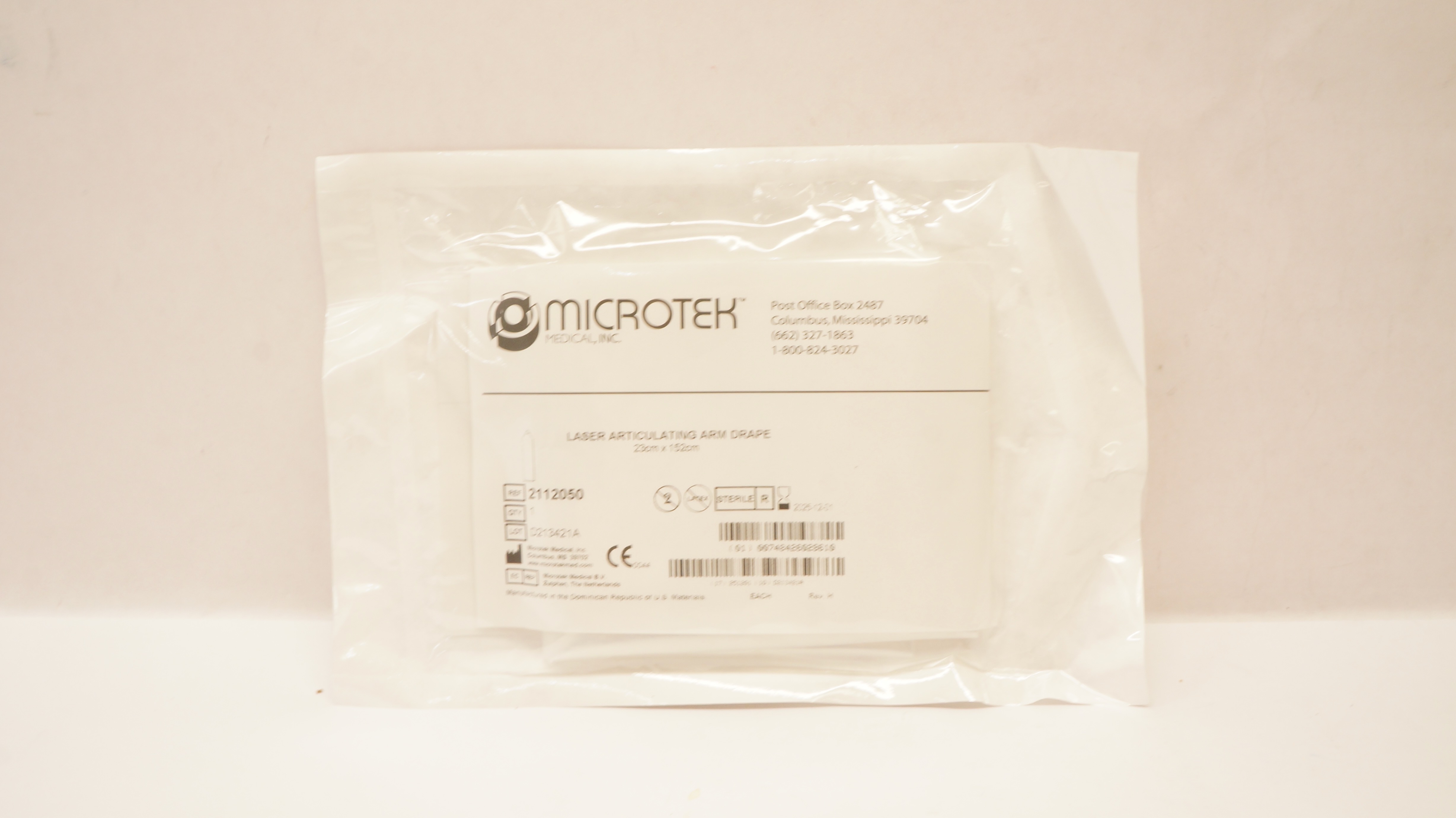 Microtek 2112050 Laser Articulating Arm Drape 23cm x 152cm