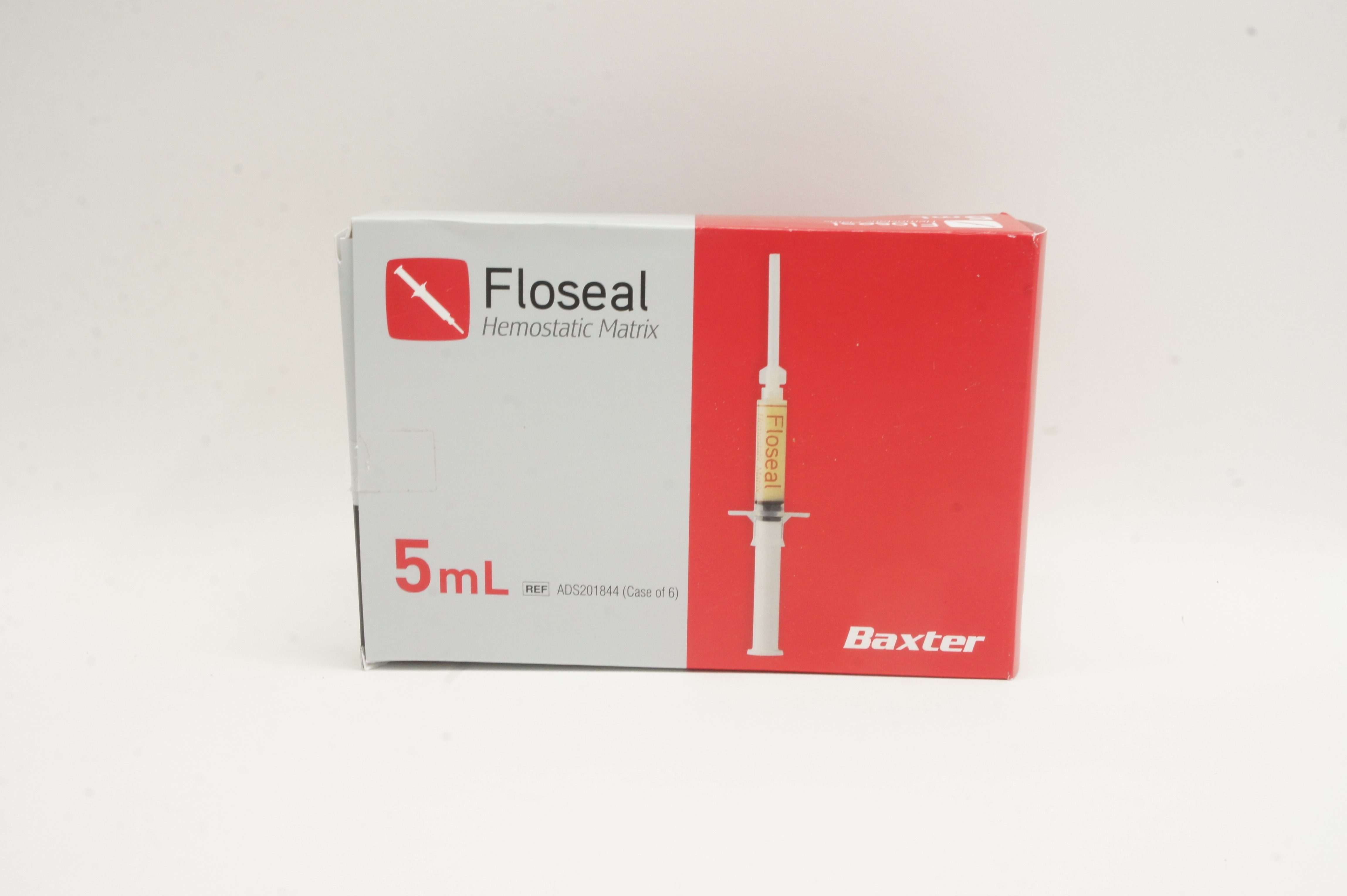 Baxter ADS201844 Floseal Hemostatic Matrix 5ml - Case of 6