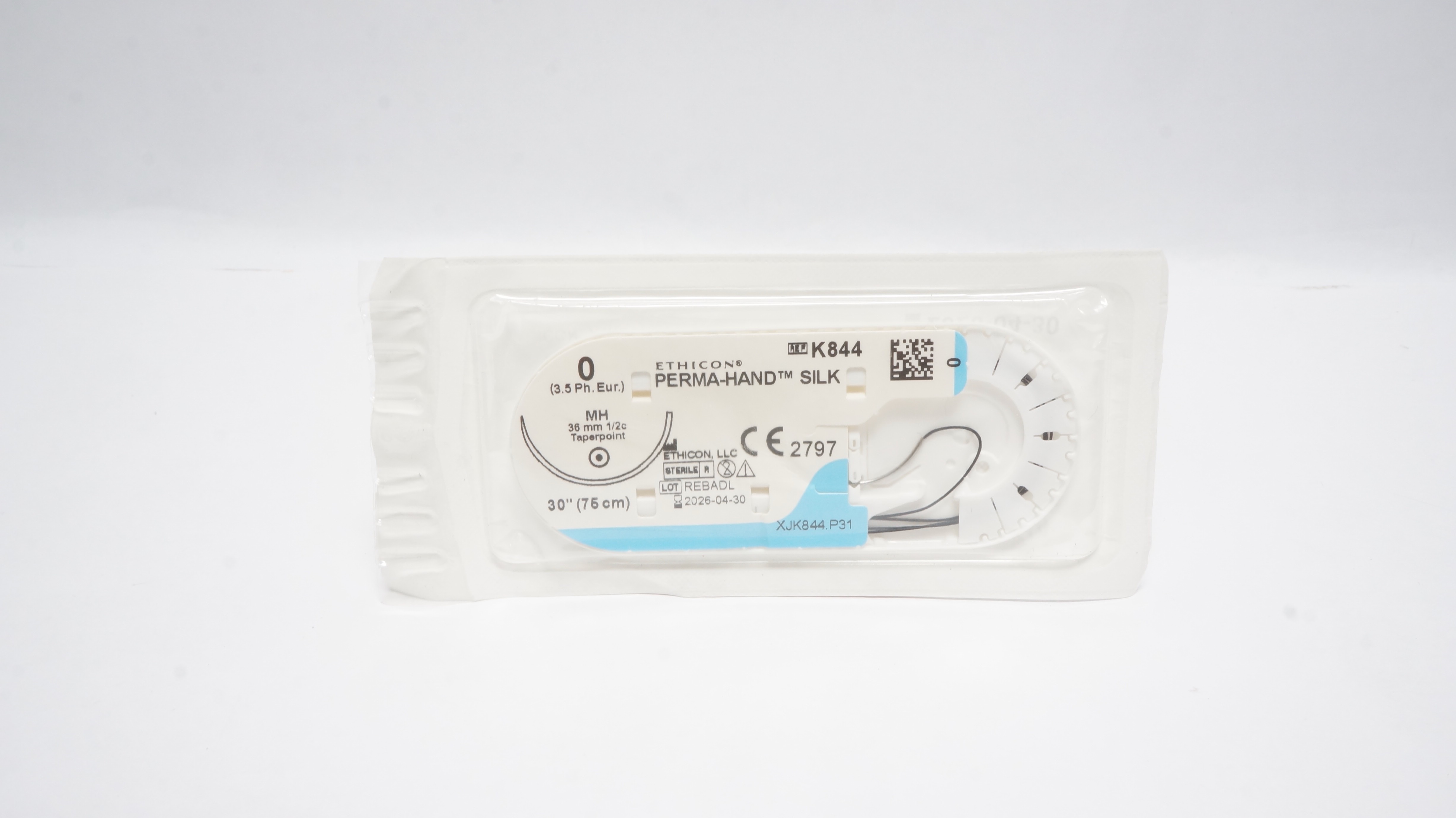 Ethicon K844 0 PERMA-HAND SILK Stre MH 36mm 1/2c Taperpoint 30inch