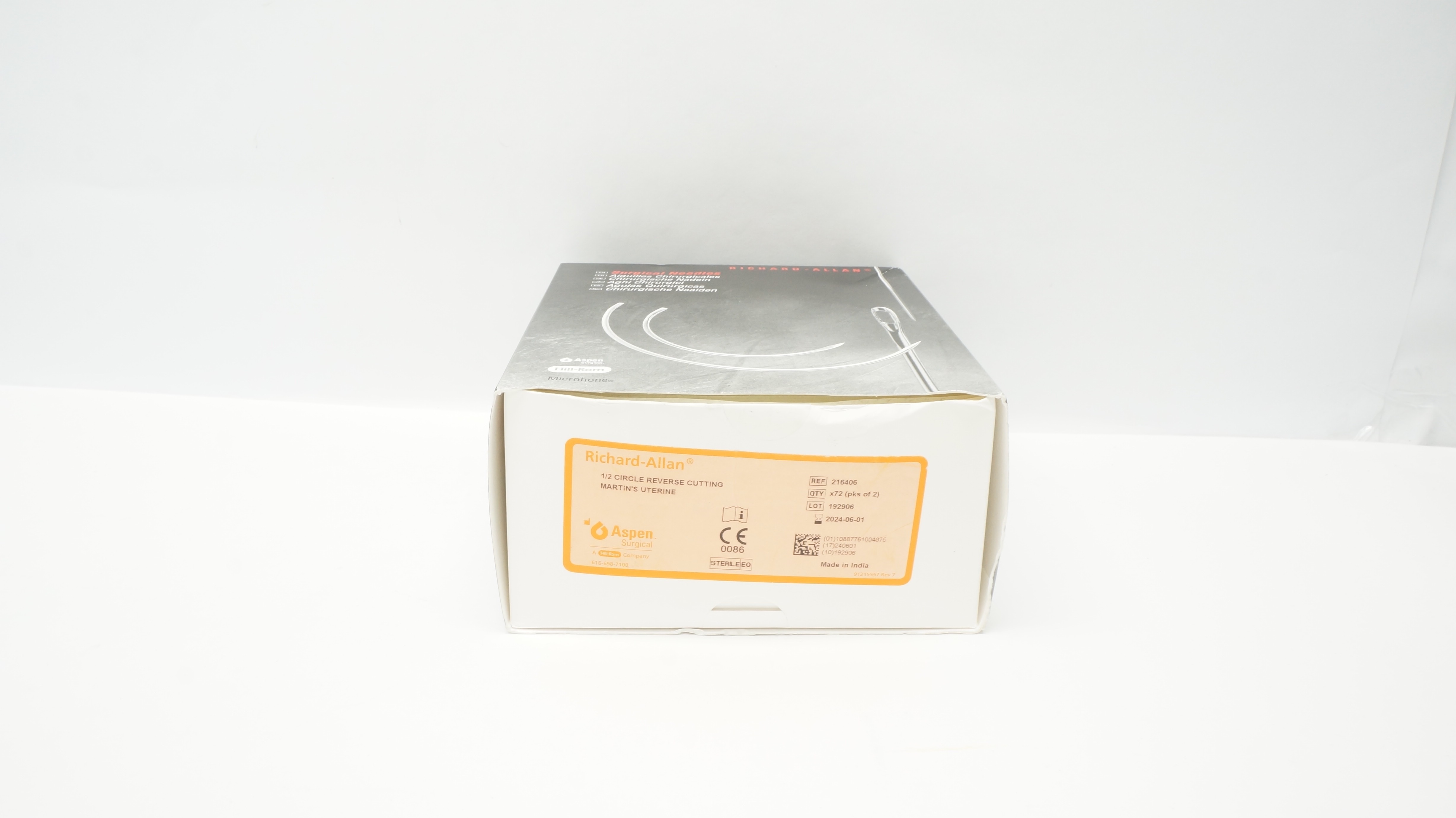 Aspen 216406 Richard-Allan 1/2c Reverse Cutting Surgical Ndle (x) - Box of 72