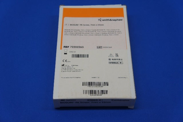 Smith&Nephew 72202263 BIOSURE PK Screw, 7mm x 25mm (x)