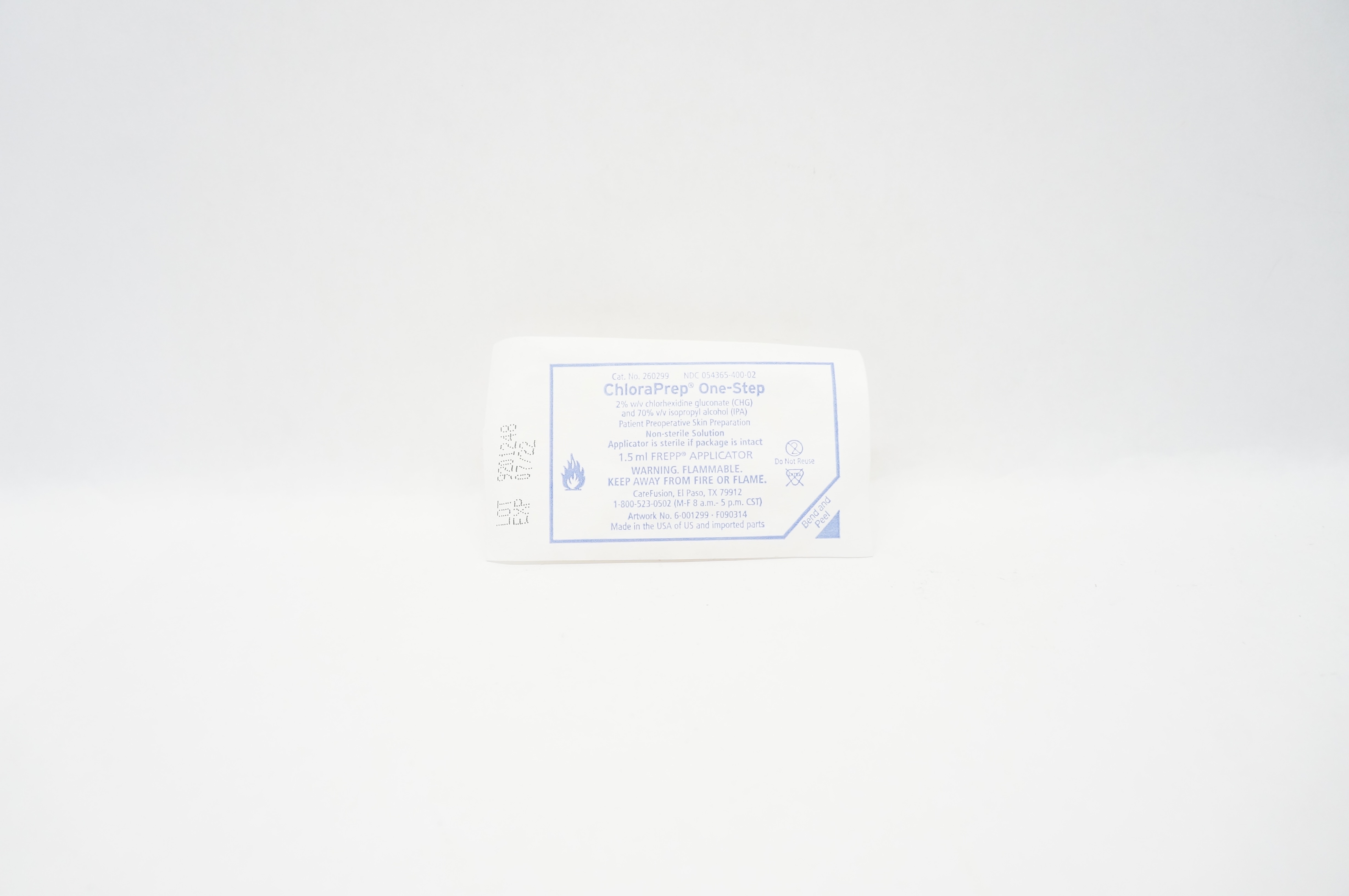 CareFusion 260299 ChloraPrep One-Step, FREPP Applicator 1.5ml (x)