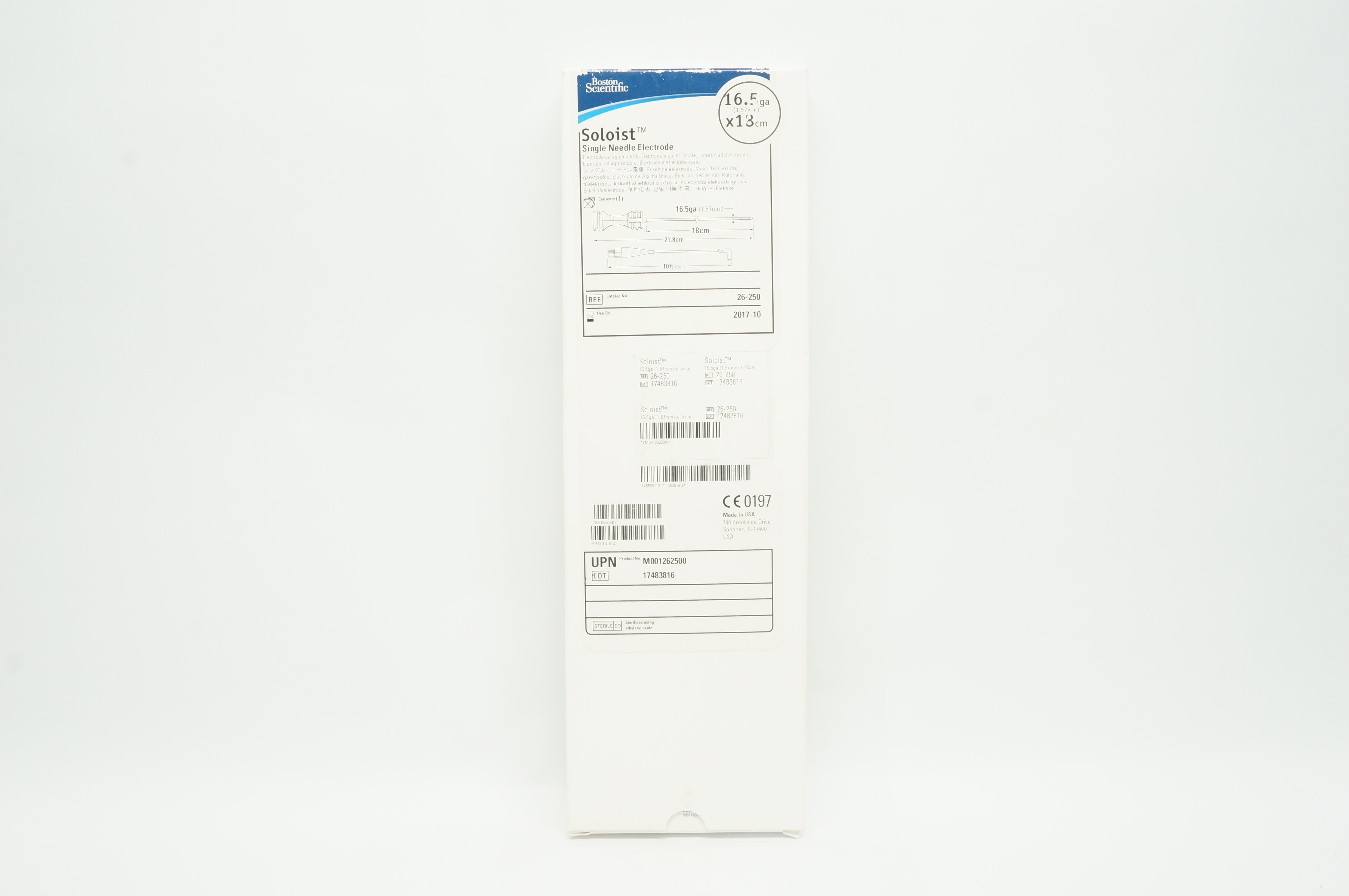 Boston Scientific 26-250 Soloist Single Ndle Electrode 16.5Ga x 13cm (x)