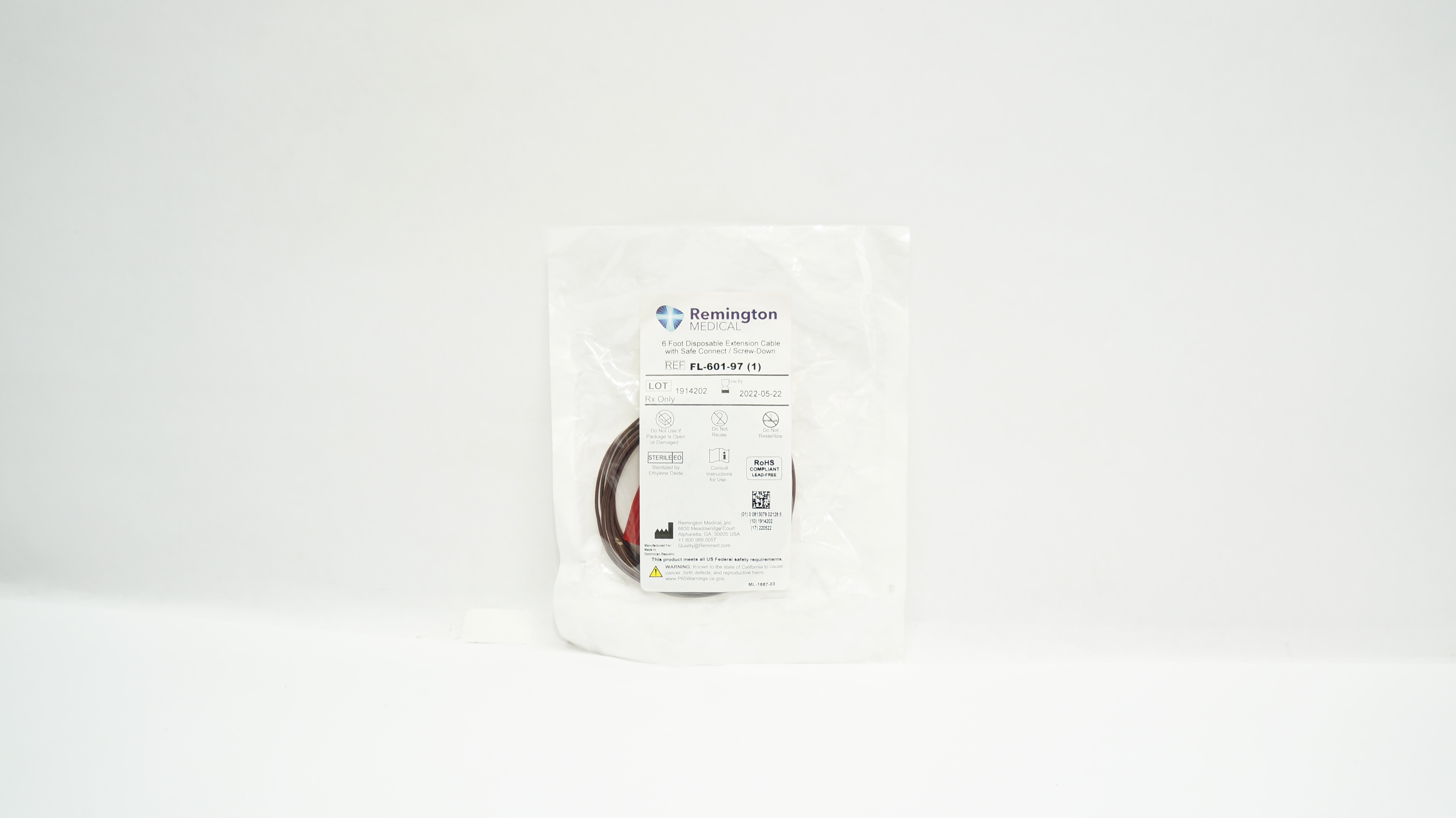 Remington FL-601-97 Extension Cable W/Safe Connect /Screw-Down 6 Ft. (x)