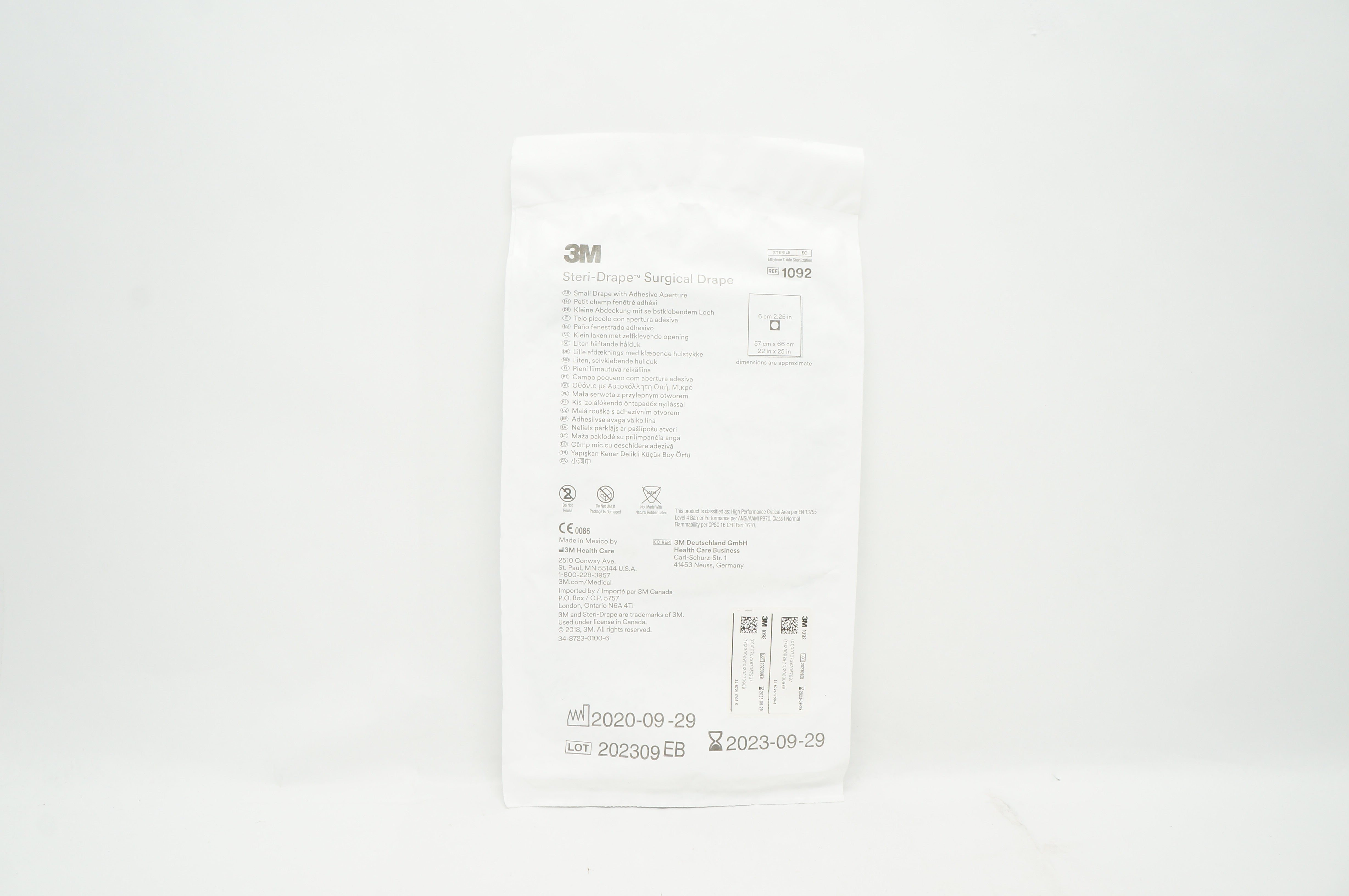 3M 1092 Steri-Drape Surgical Drape 22inch x 25inch