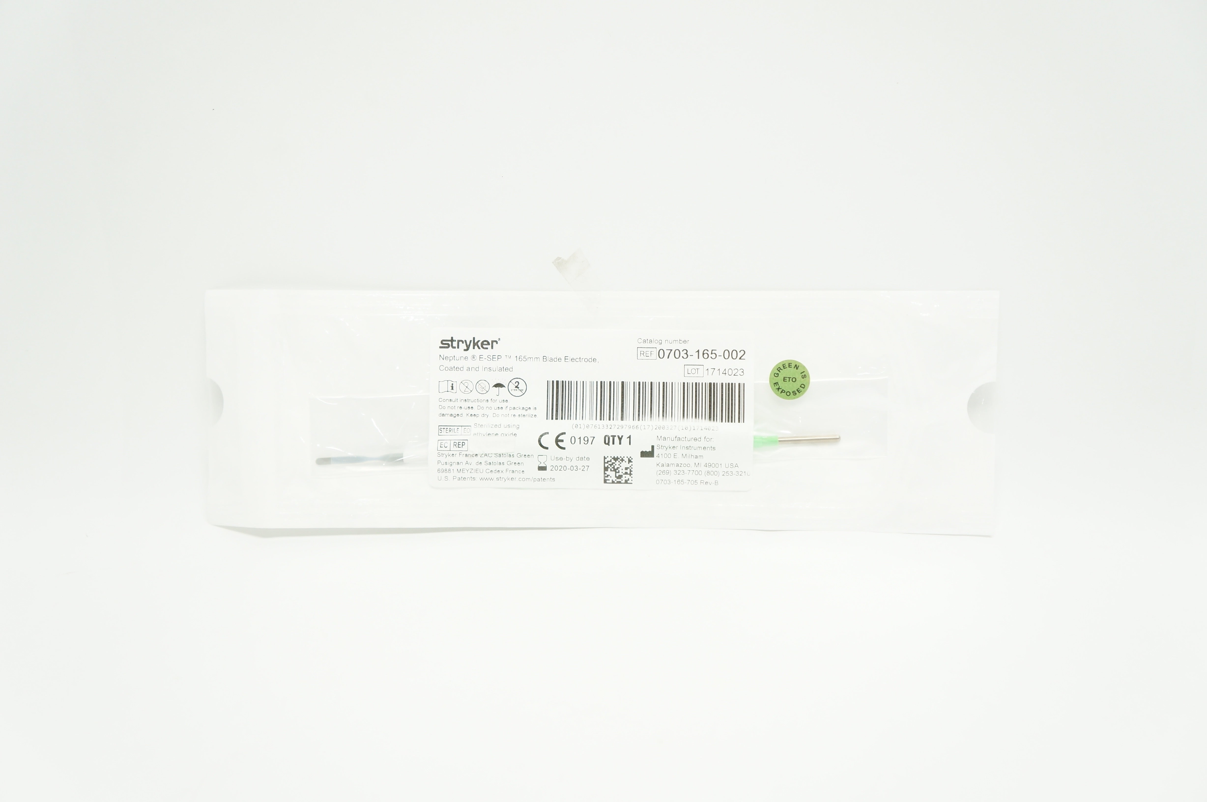 Stryker 0703-165-002 Neptune E-SEP 165mm Blade Electrode (x)