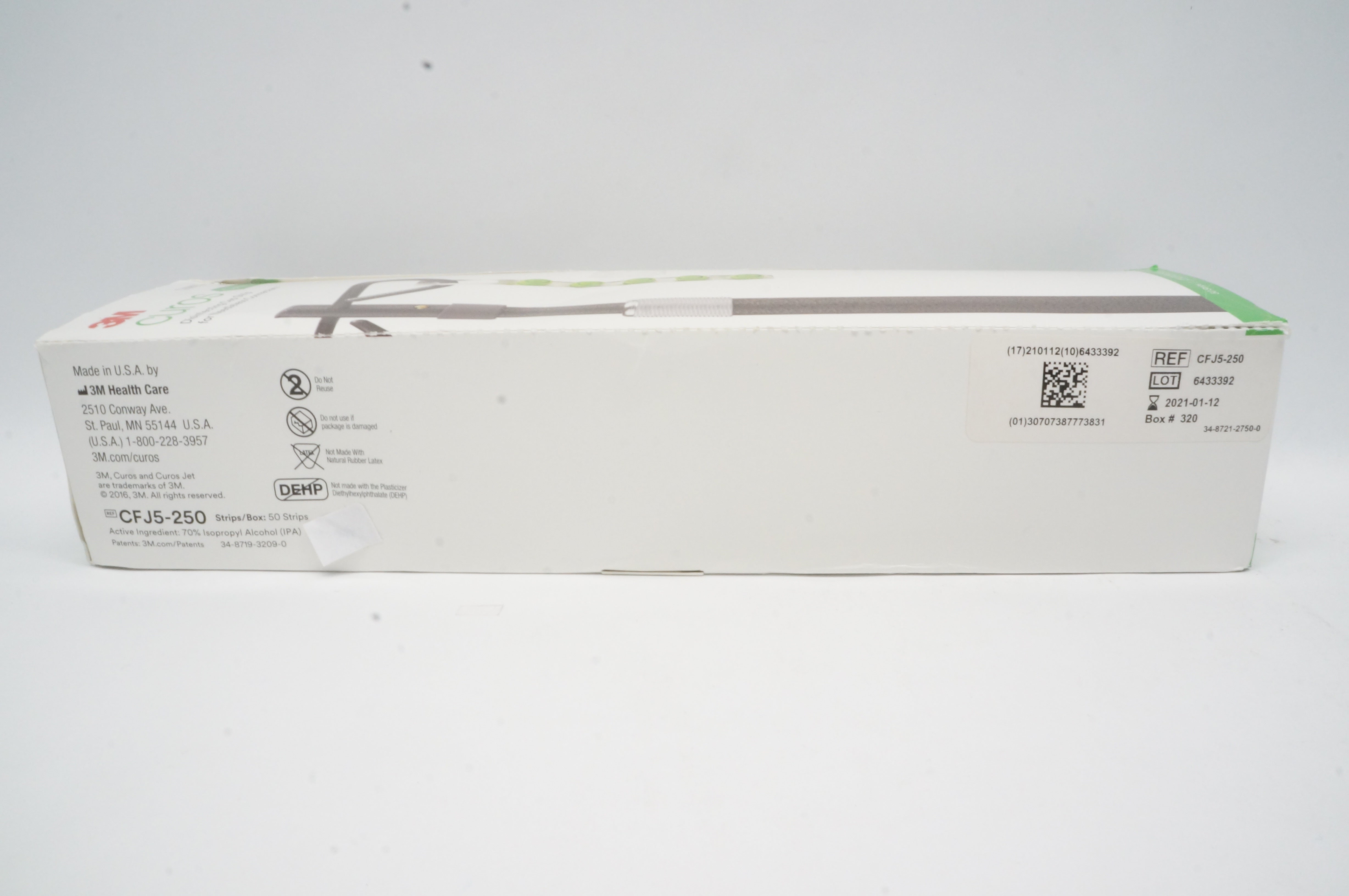 3M CFJ5-250 Curos Jet Disinfecting Cap Strip - Box of 50 (x)