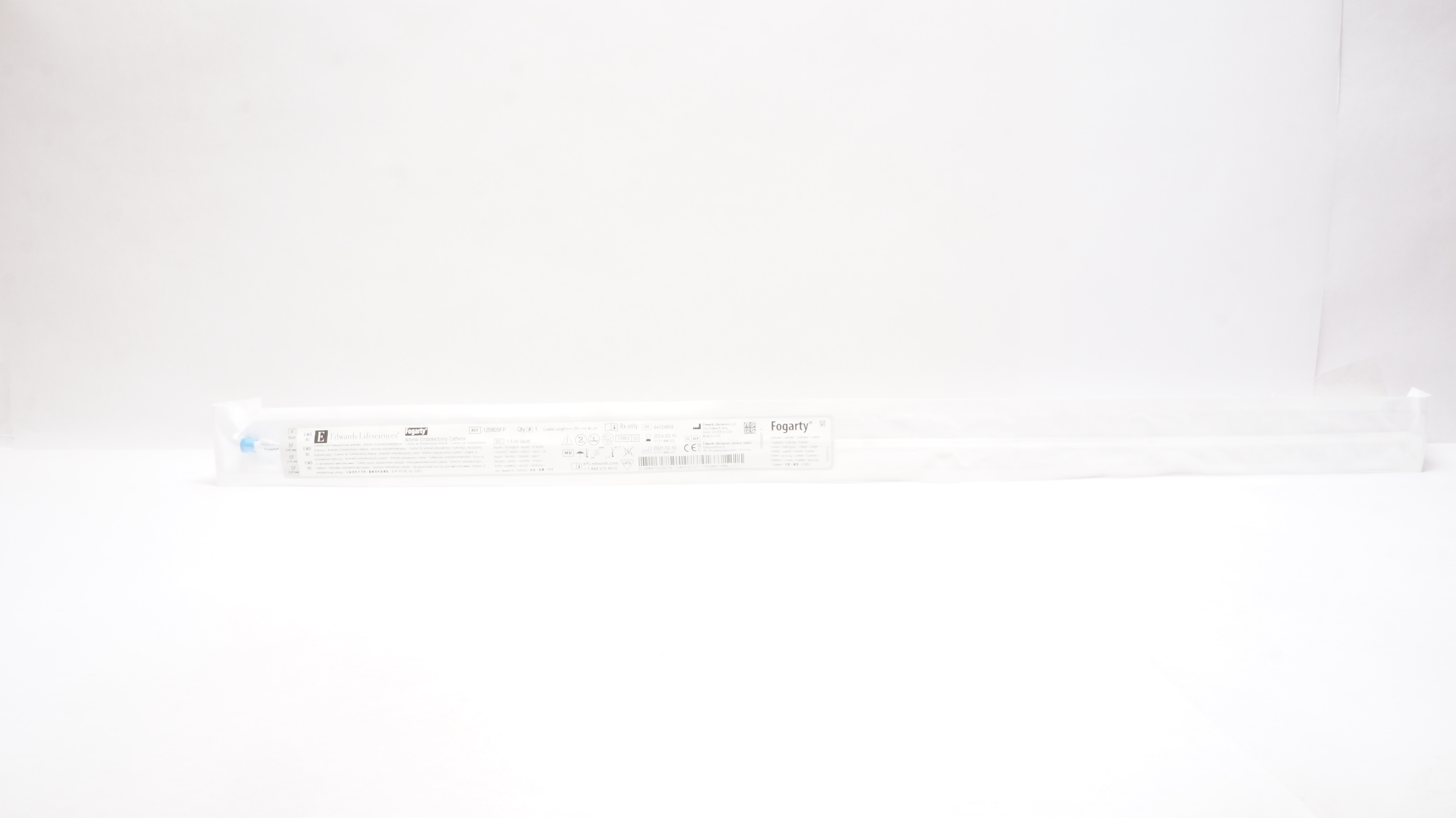 Edwards Lifesciences 120805FP Fogarty Arteriial Embolectomy Cath. 5F x 80cm