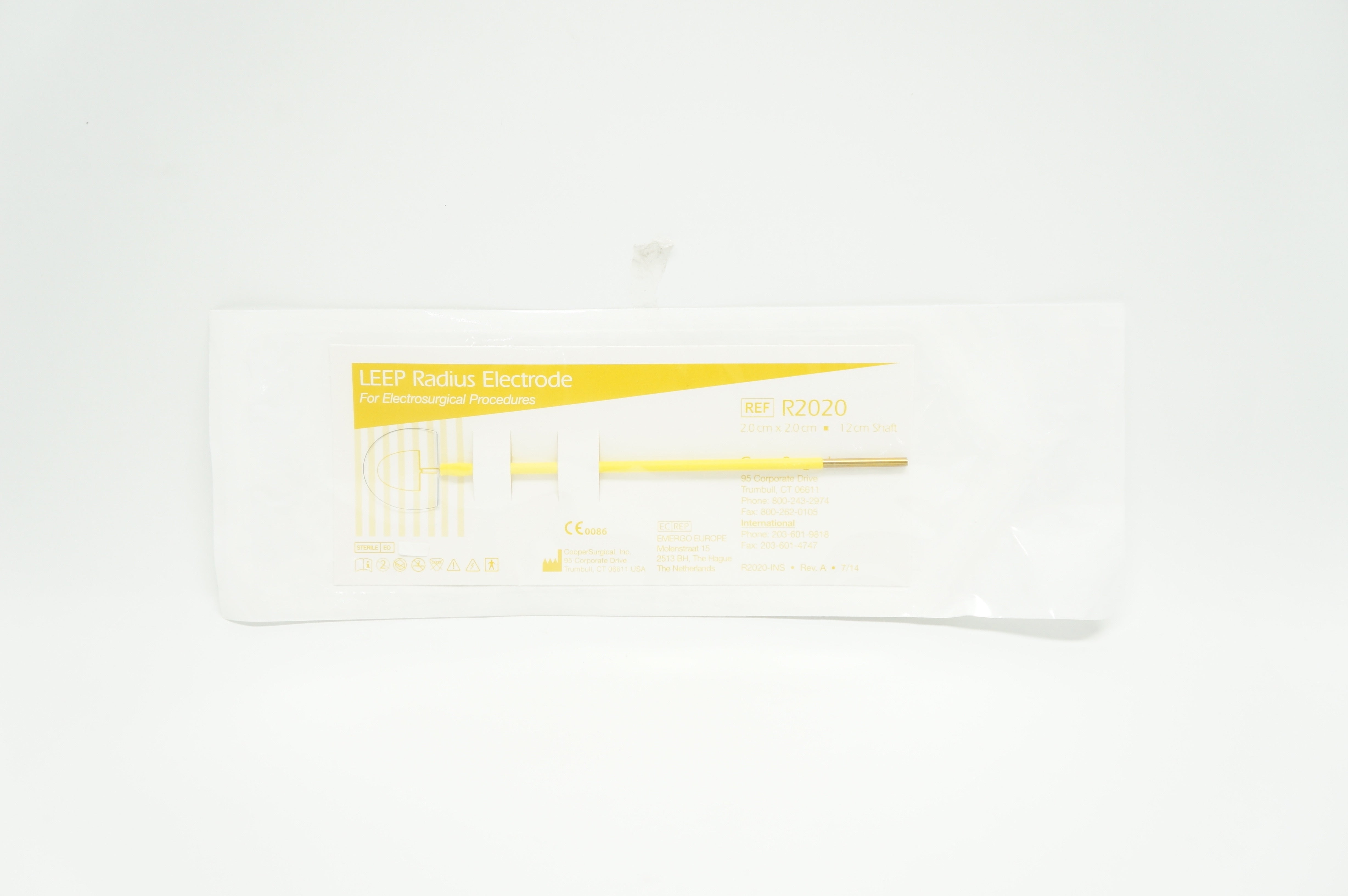 Cooper Surgical R2020 LEEP Radius Electrode 2cm x 2cm, 12cm Shaft (x)