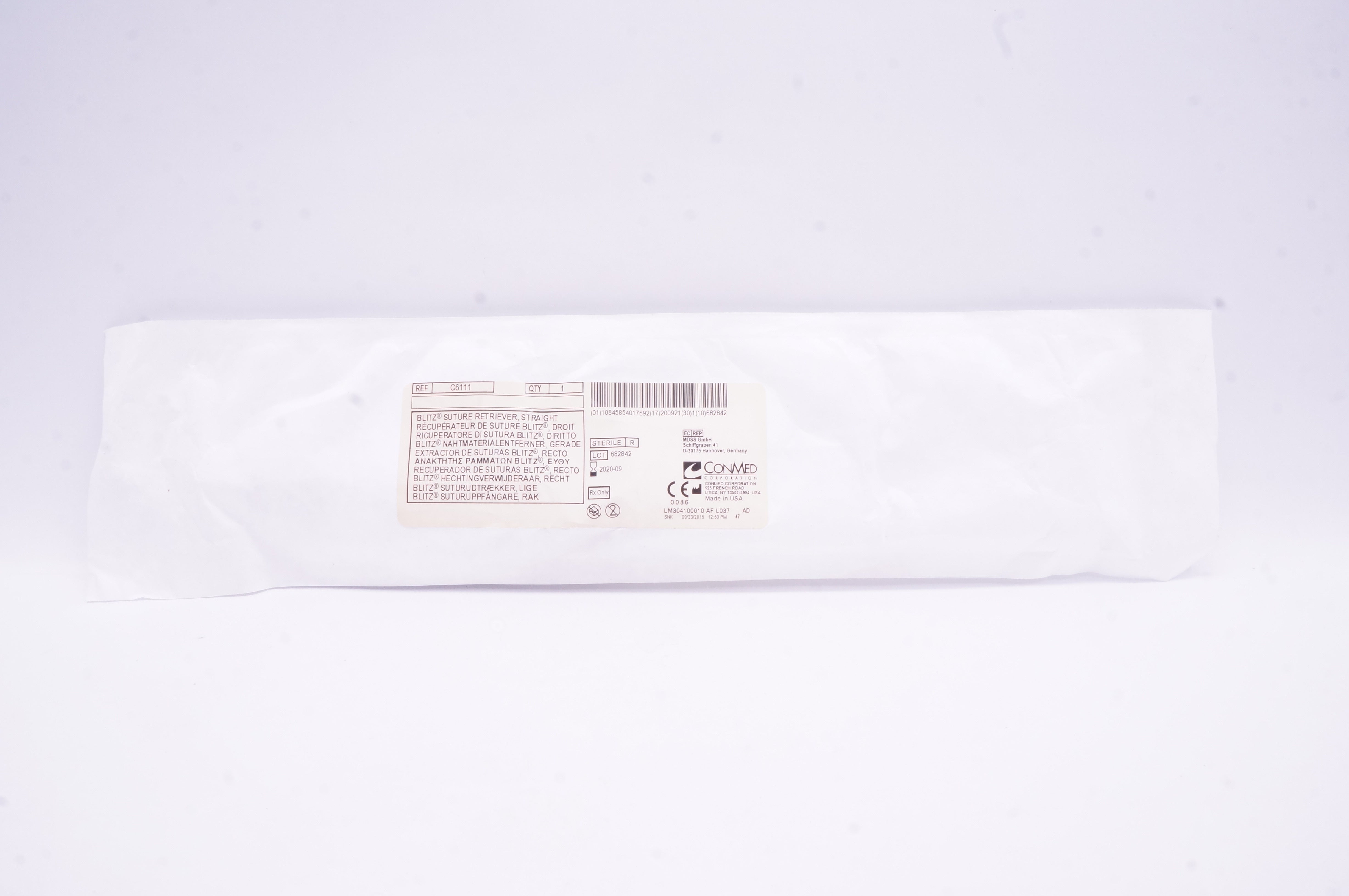 ConMed C6111 Blitz Stre Retriever, Straight  Item Past Expiration (x)