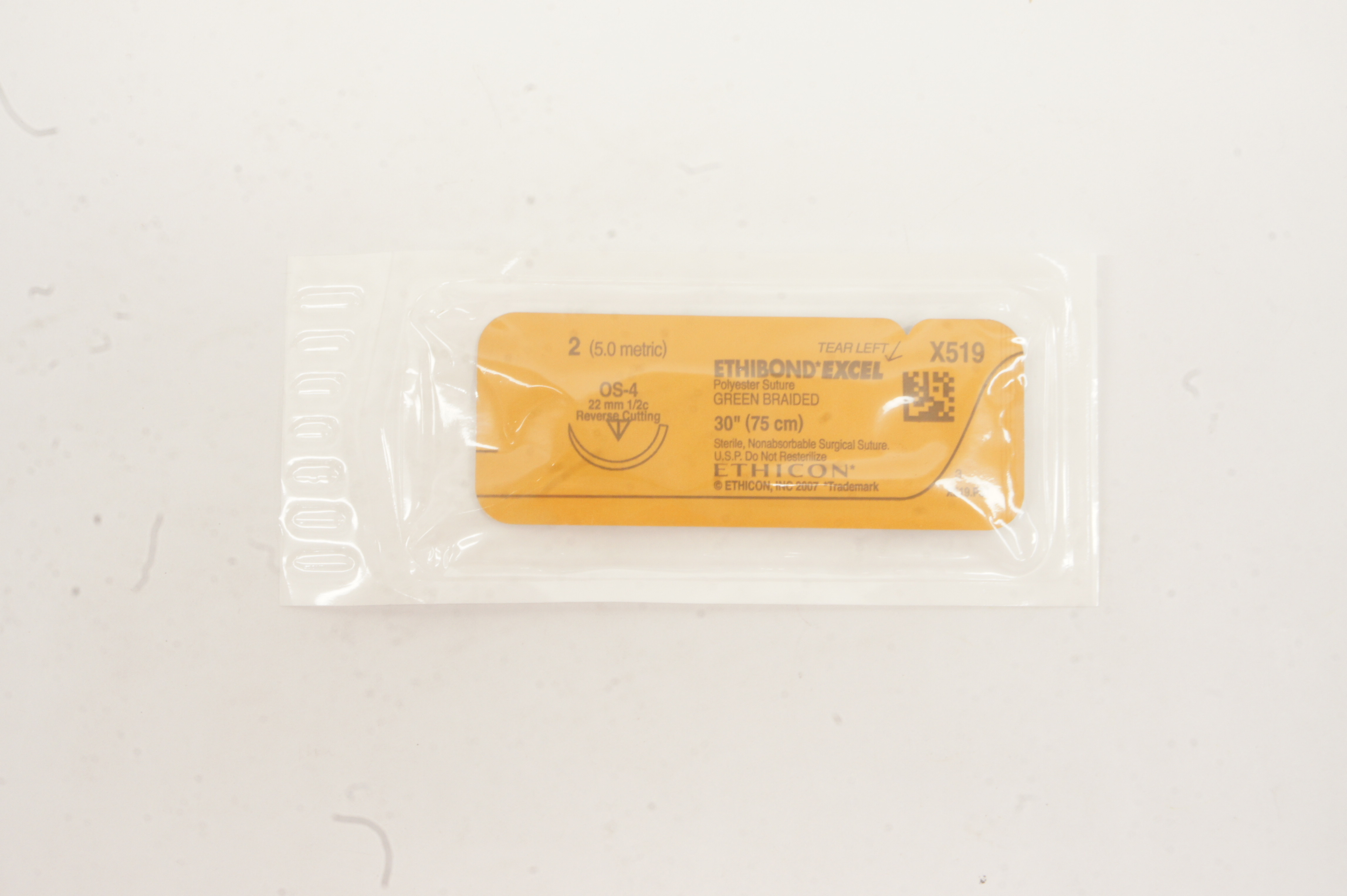 Ethicon X519 2 Ethibond Excel OS-4 22mm 1/2c Reverse Cutting, 30 inch