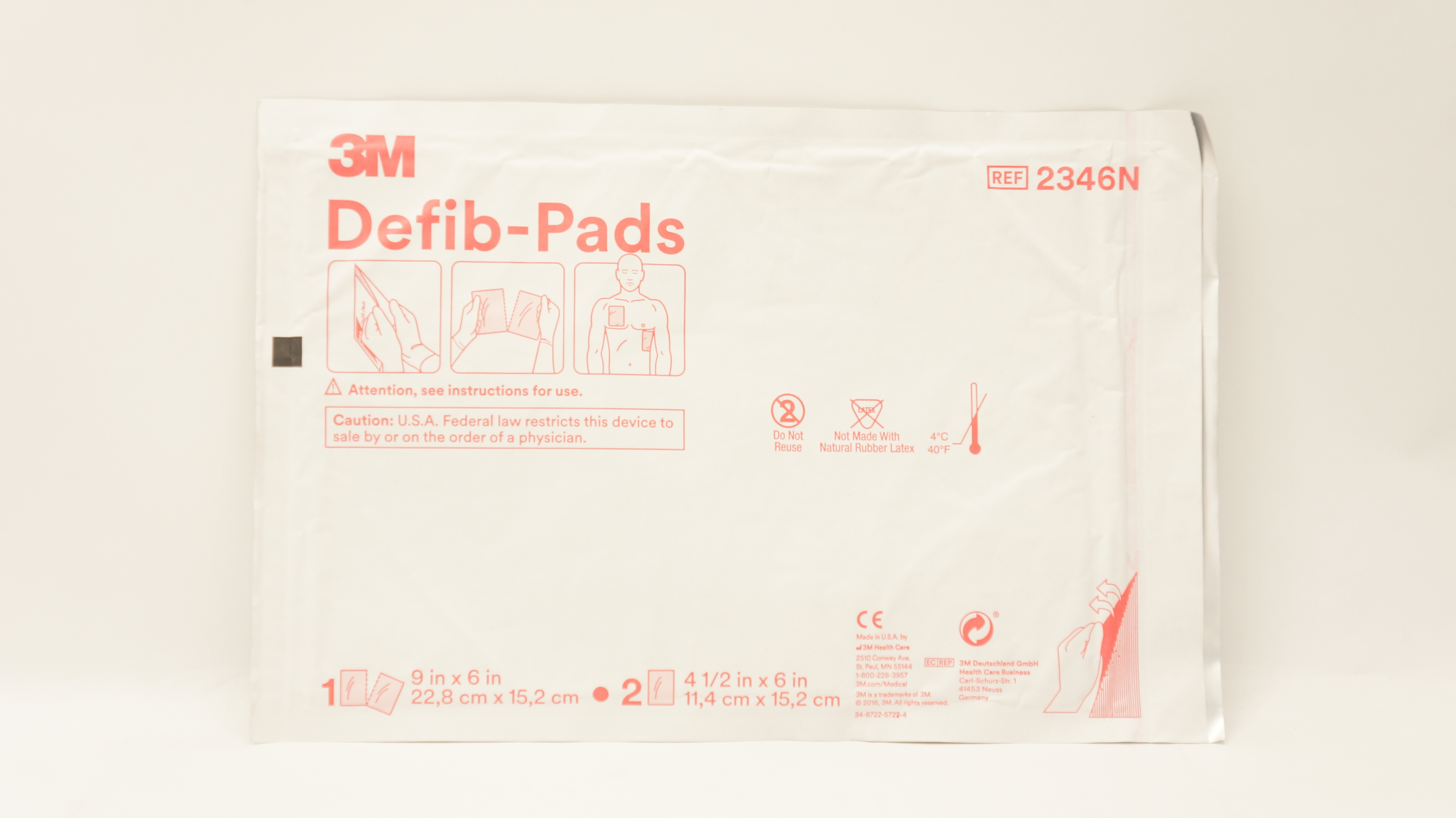 3M 2346N Defi-Pads 9inch x 6inch, 4-1/2inch x 6inch