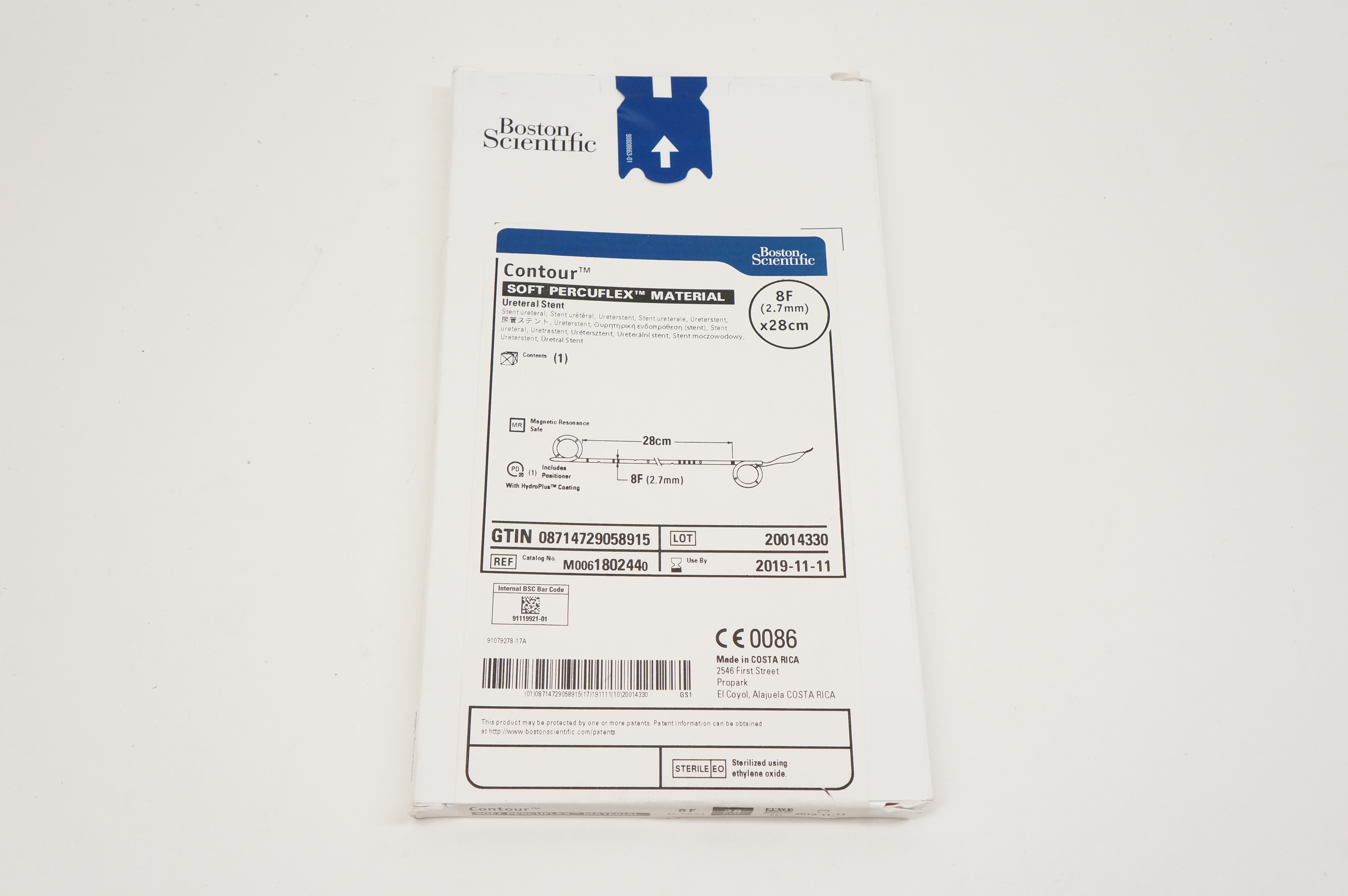 Boston Scientific 180244 Contour Soft Percuflex Material Ureteral 8F x 28cm (x)