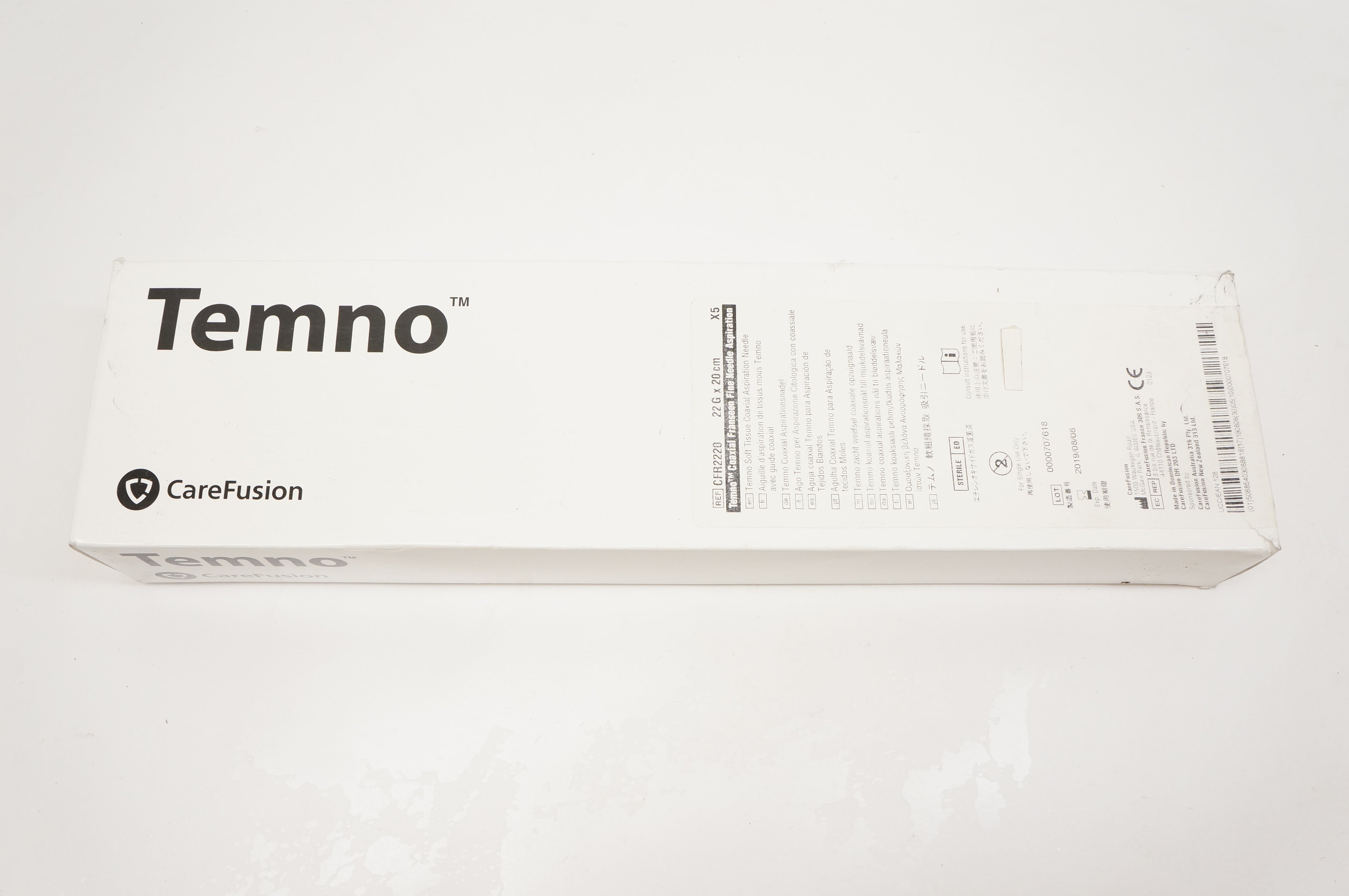 CareFusion CFR2220 Temno Coaxial Fransee Fine Ndle 22G x 20cm (x) - Box of 5