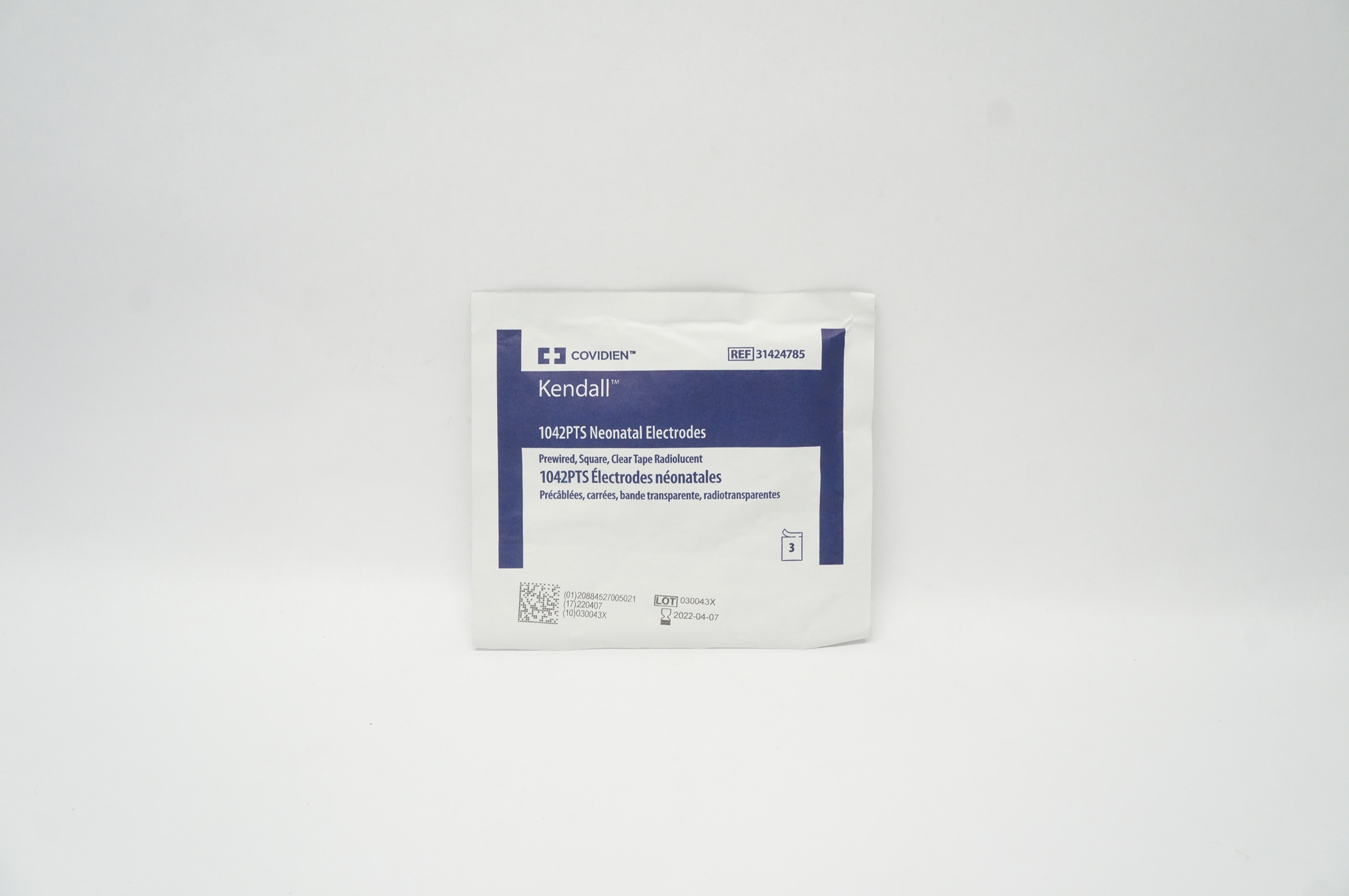 Covidien 31424785 Kendall 1042PTS Neonatal Electrodes (x) - Pack of 3