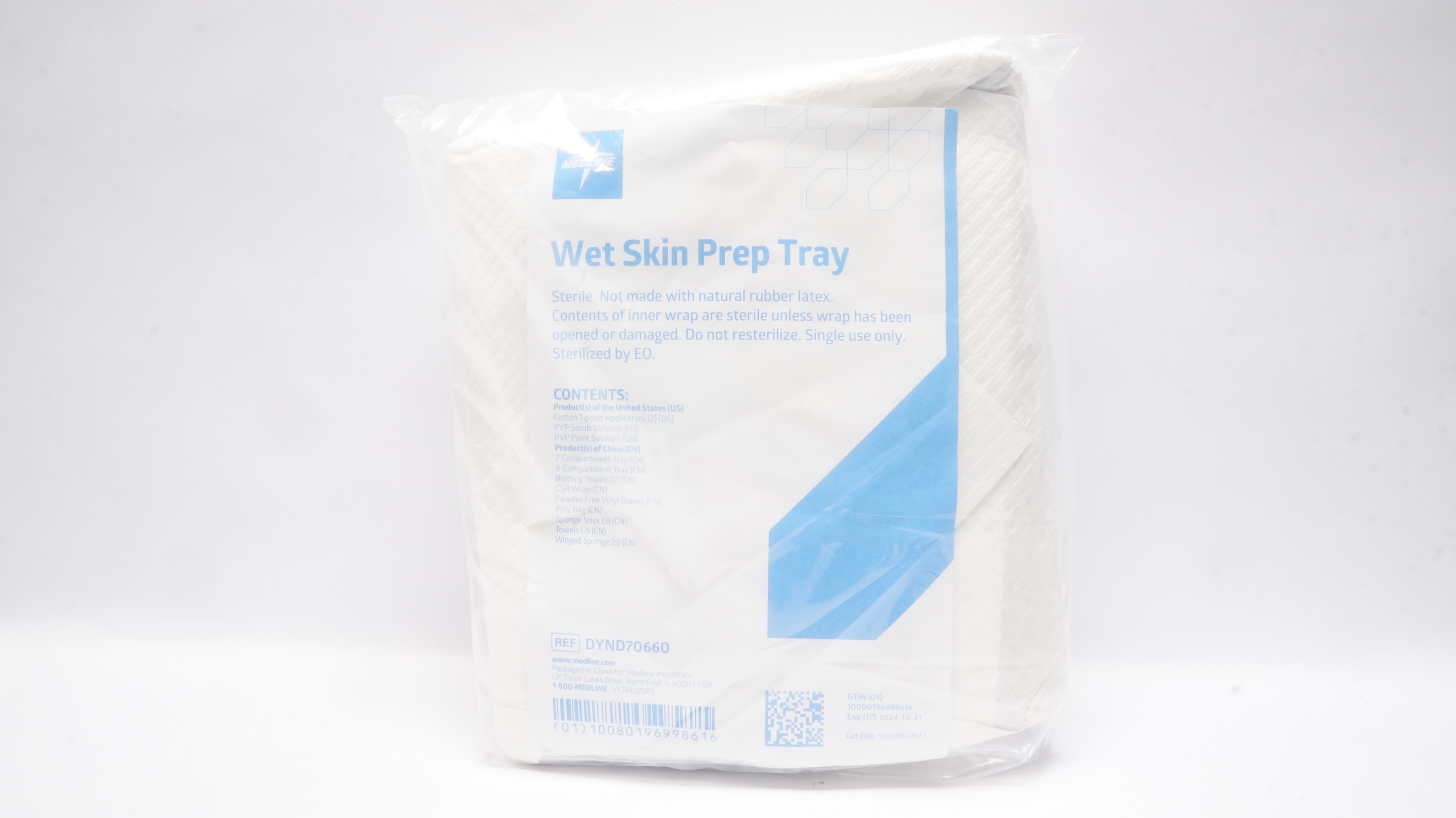 Medline DYND70660 Wet Skin Prep Tray (x)