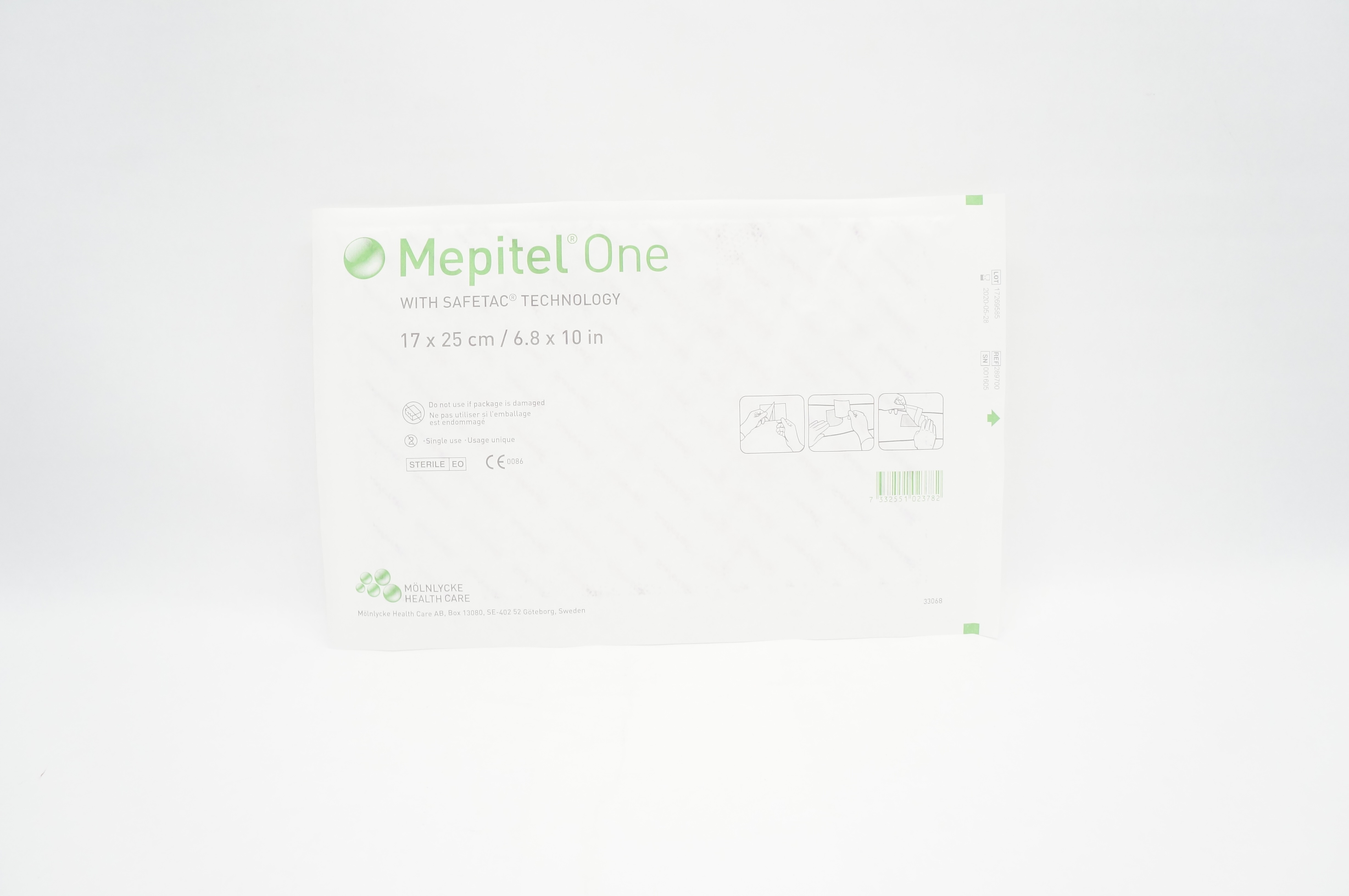 Molnlycke 289700 Mepitel One Soft Silicone Wound Contact Layer 6.8 x 10inch (x)